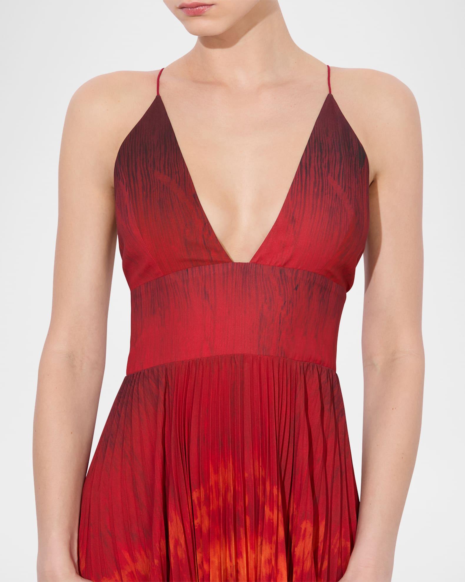 Lauren Pleated V-Neck Maxi Dress Product Image