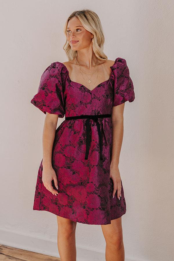 Posh Mindset Floral Jacquard Mini Dress Product Image