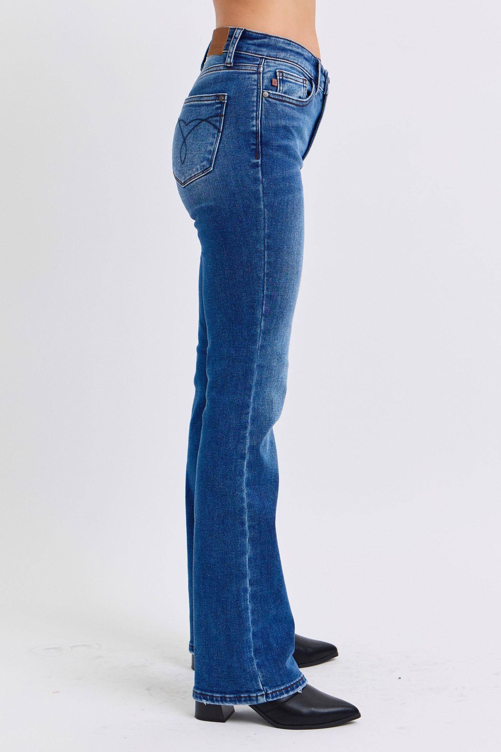 Rylee Mid-Rise Bootcut Judy Blue Jeans with Thermal Lining - ONLINE EXCLUSIVE! Product Image