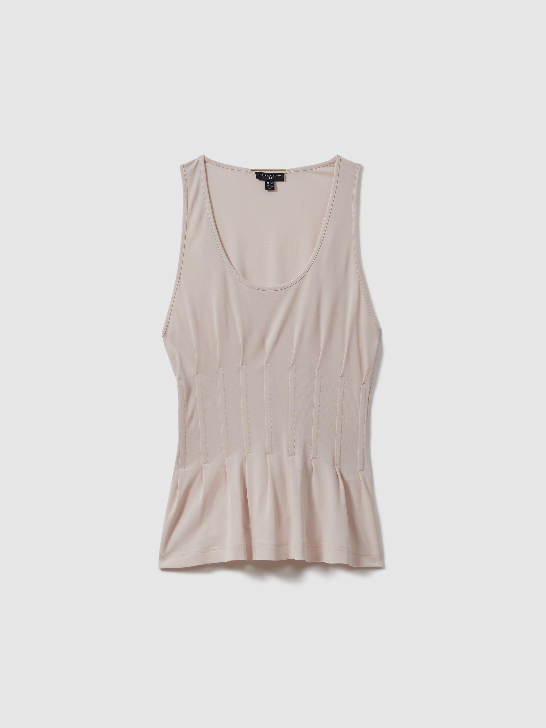 Atelier Corset Detail Vest in Nude Product Image
