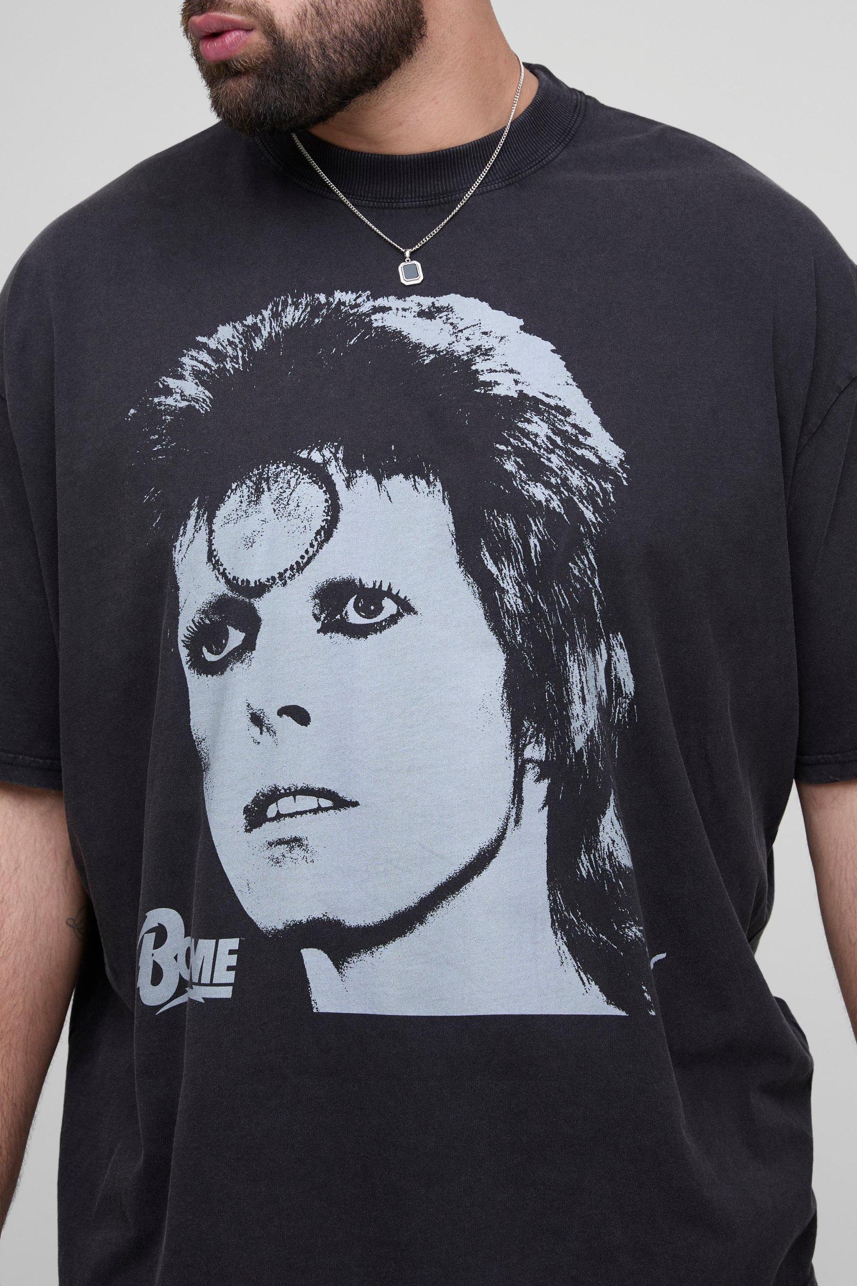 Plus Oversized Ziggy License Acid Wash Print T-Shirt | boohooMAN USA Product Image