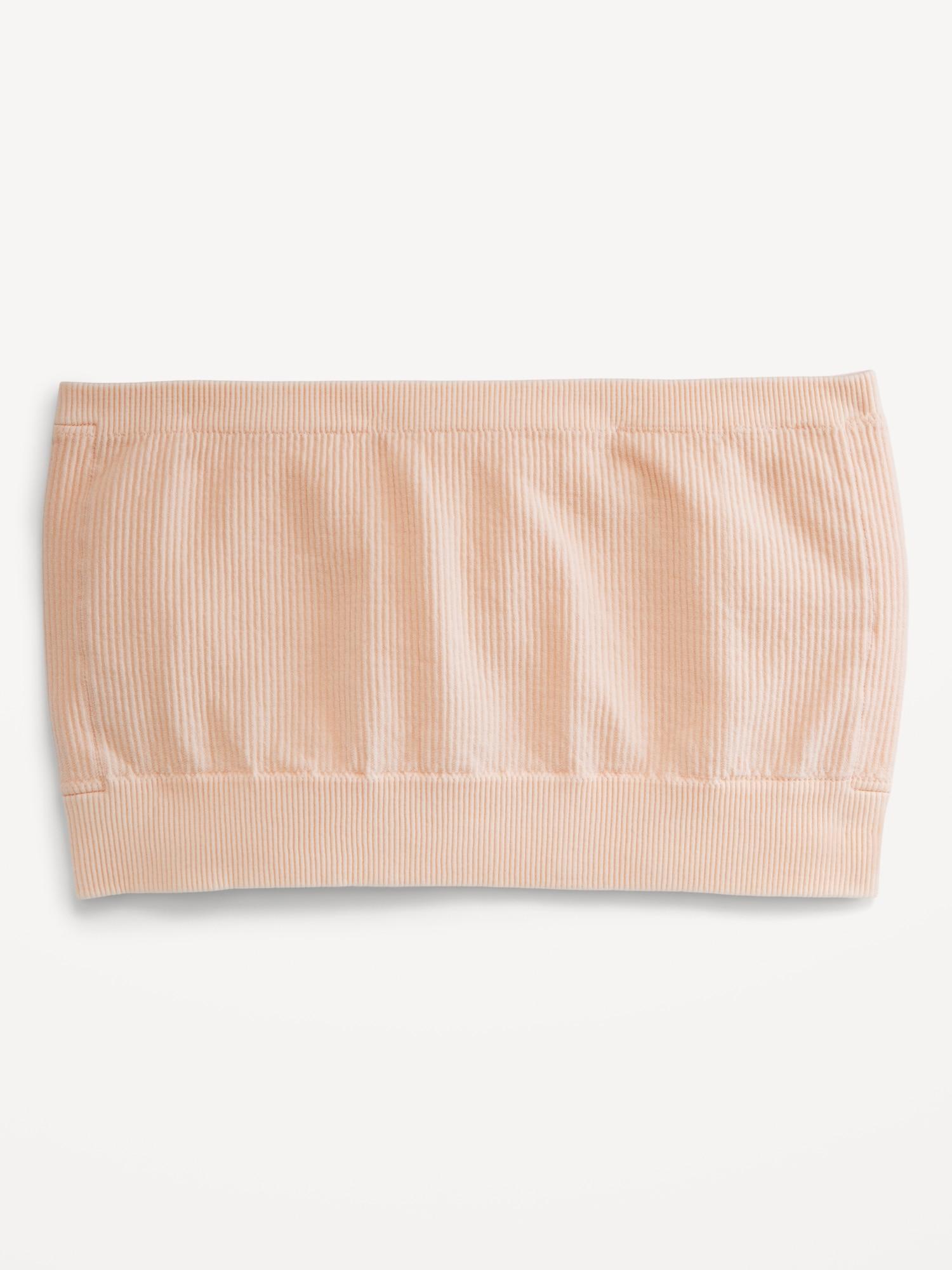 Seamless Ribbed Longline Bandeau Bra Product Image