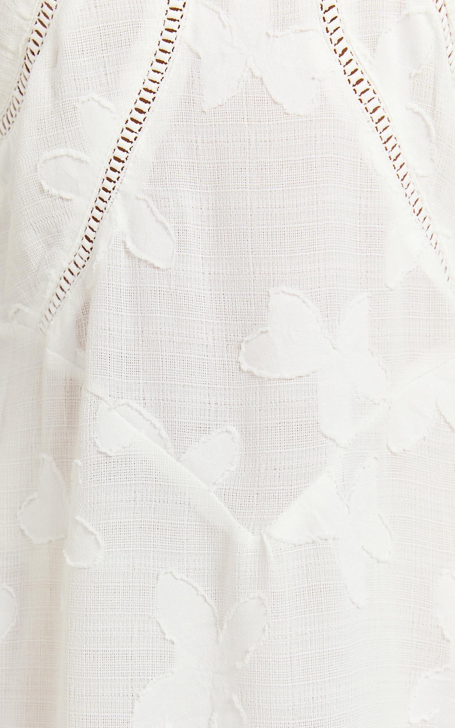 Lily Maxi Dress - Sheer Jacquard Maxi Dress in Cream Product Image