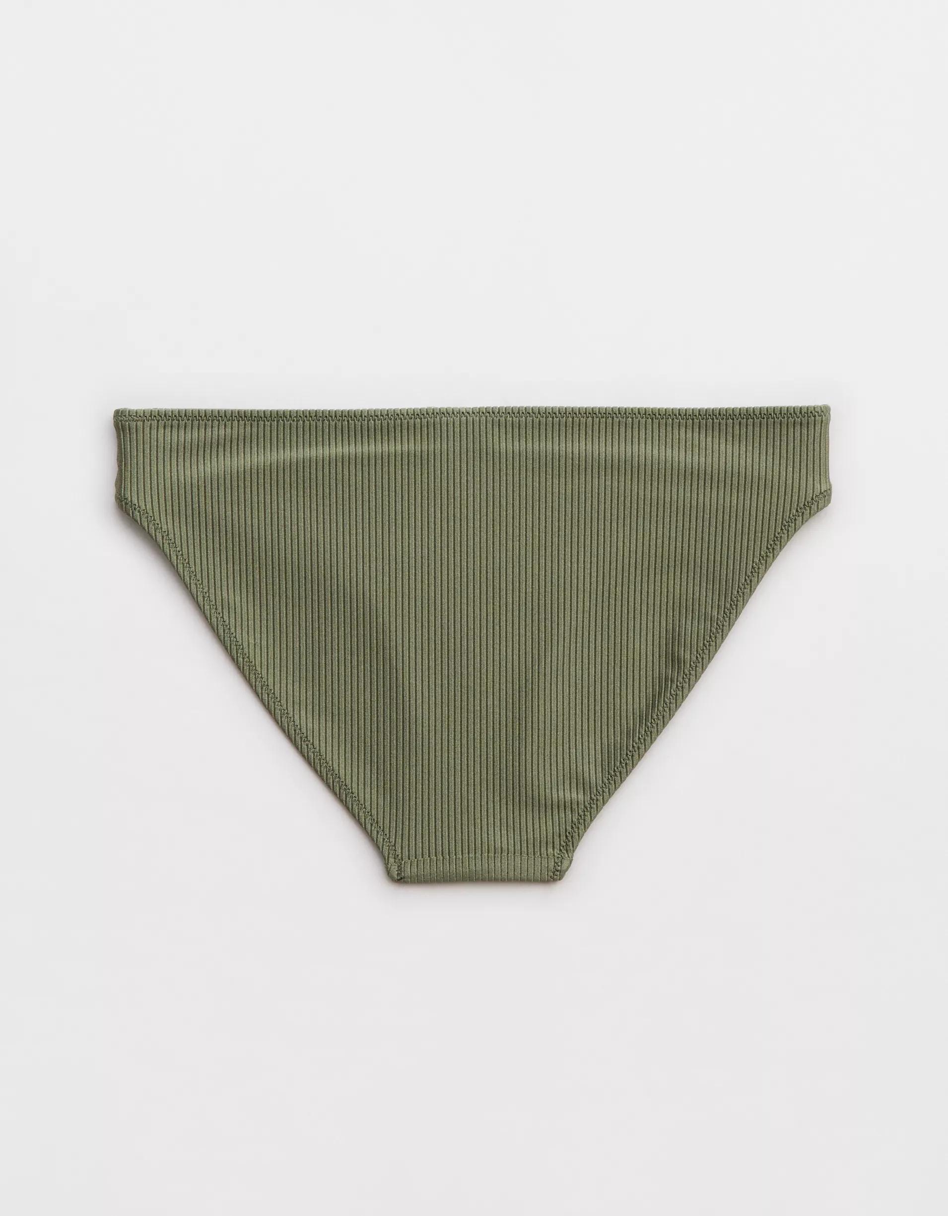 Aerie Shine Rib Full Coverage Bikini Bottom Product Image