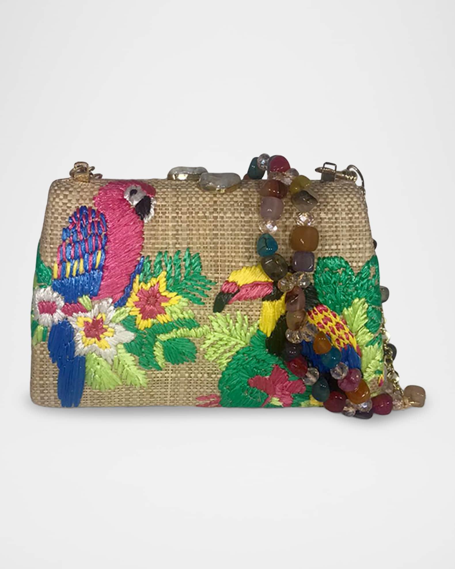 Candice Tropical Straw Shoulder Bag Product Image