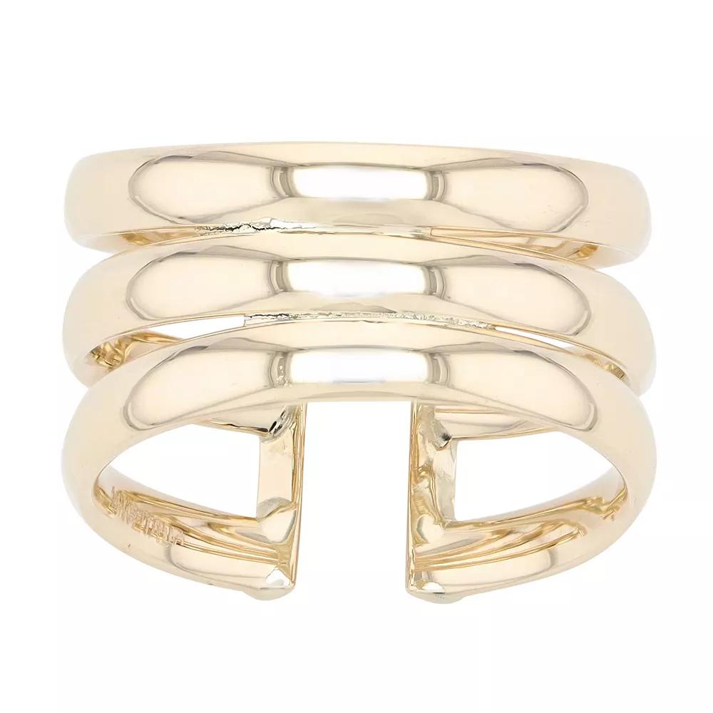 Au Naturale 14k Yellow Gold Triple Open Band Ring, Women's,  Product Image