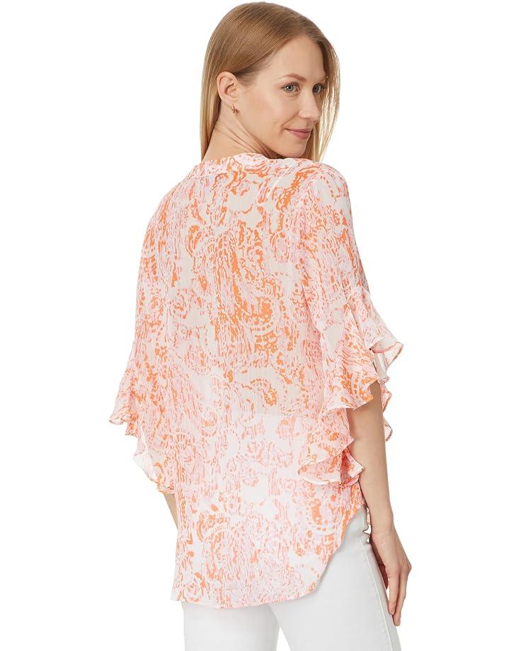 V-Neck Ruffle Sleeve Blouse Product Image
