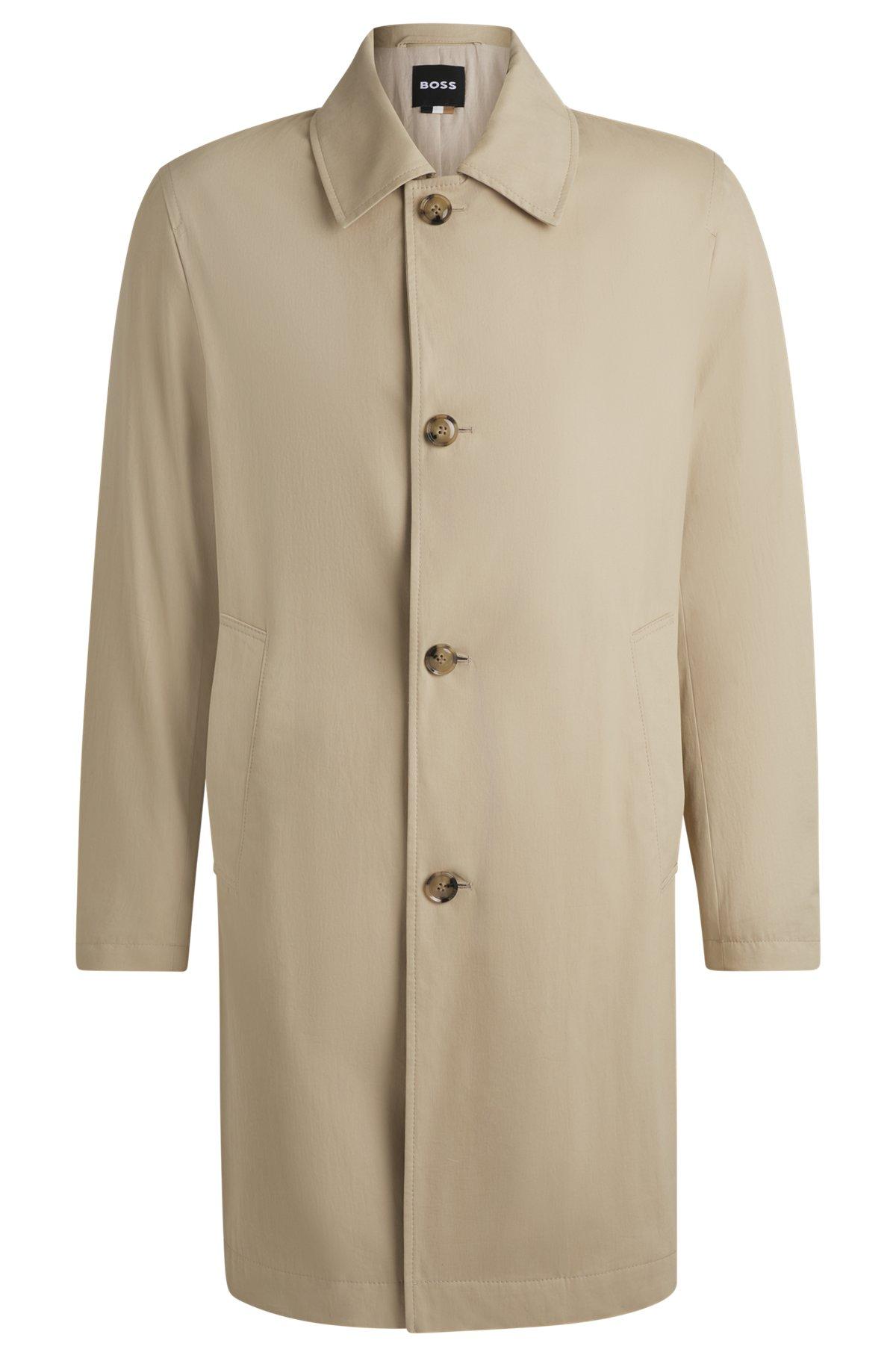 BOSS - Classic-fit coat in cotton - Light Beige Product Image