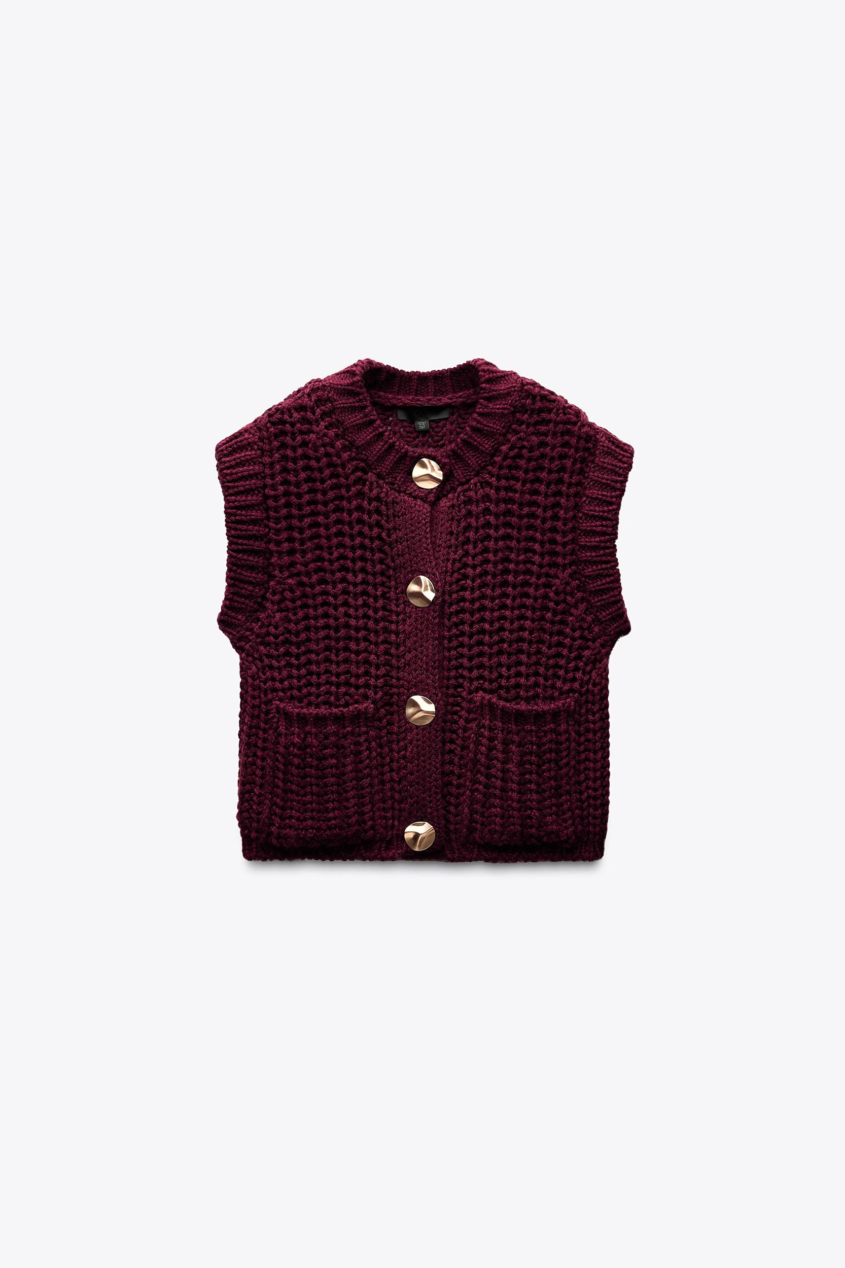 CHUNKY KNIT SWEATER VEST Product Image