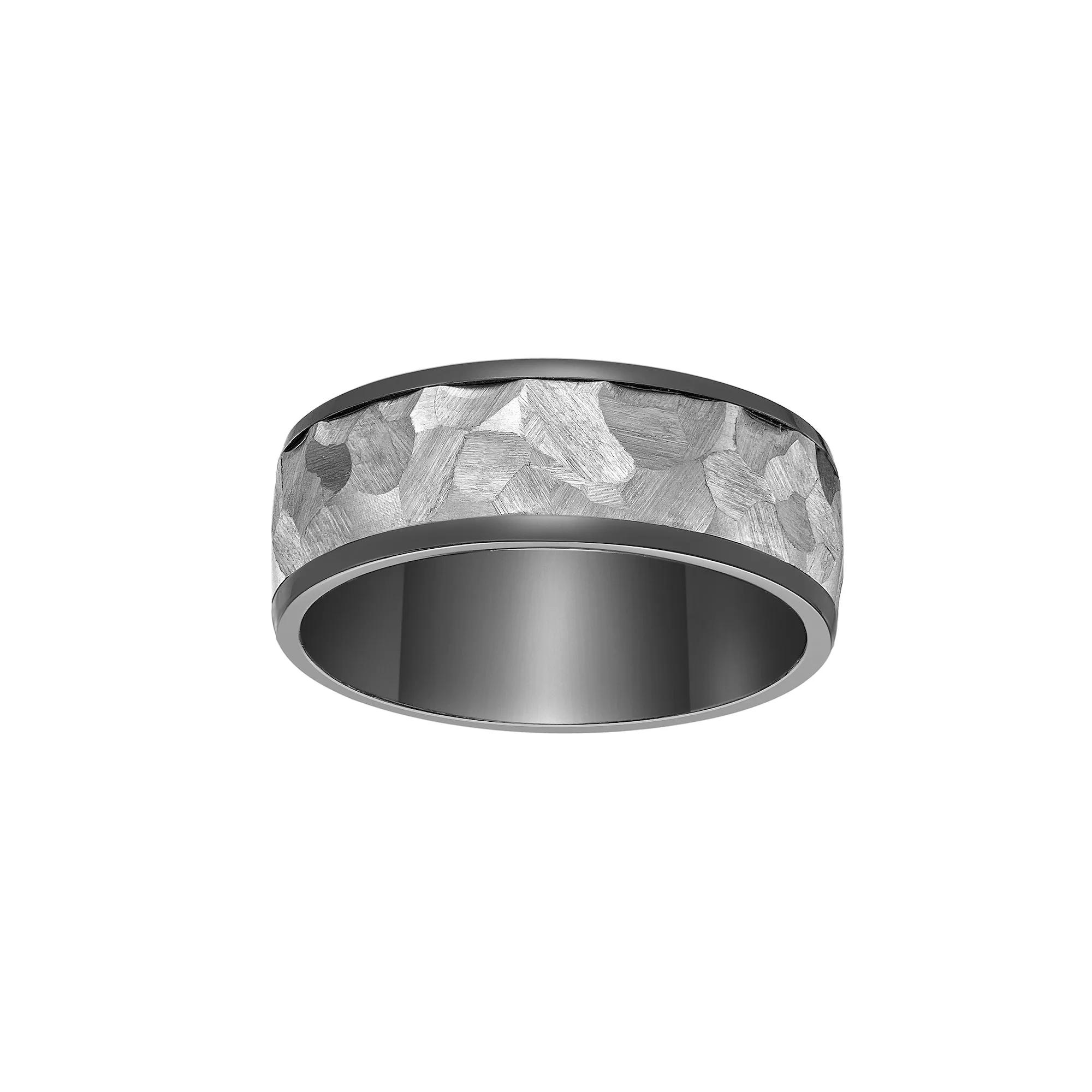 Mens LYNX Black Zirconium Ring Stainless Product Image