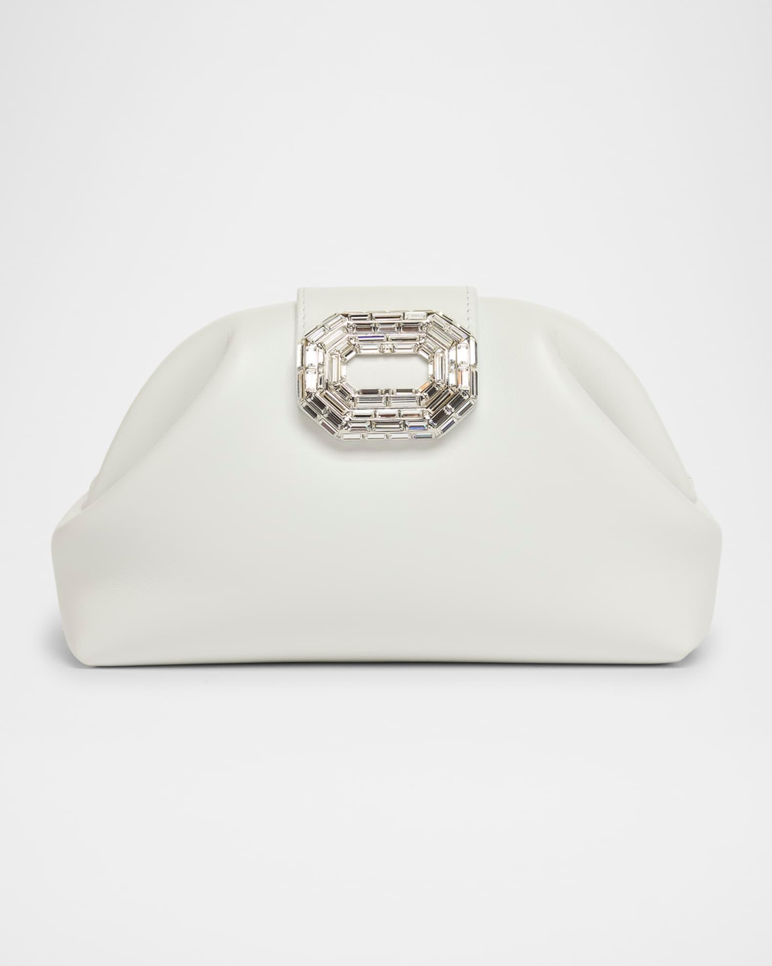 Camelia Buckle Leather Clutch Bag Product Image