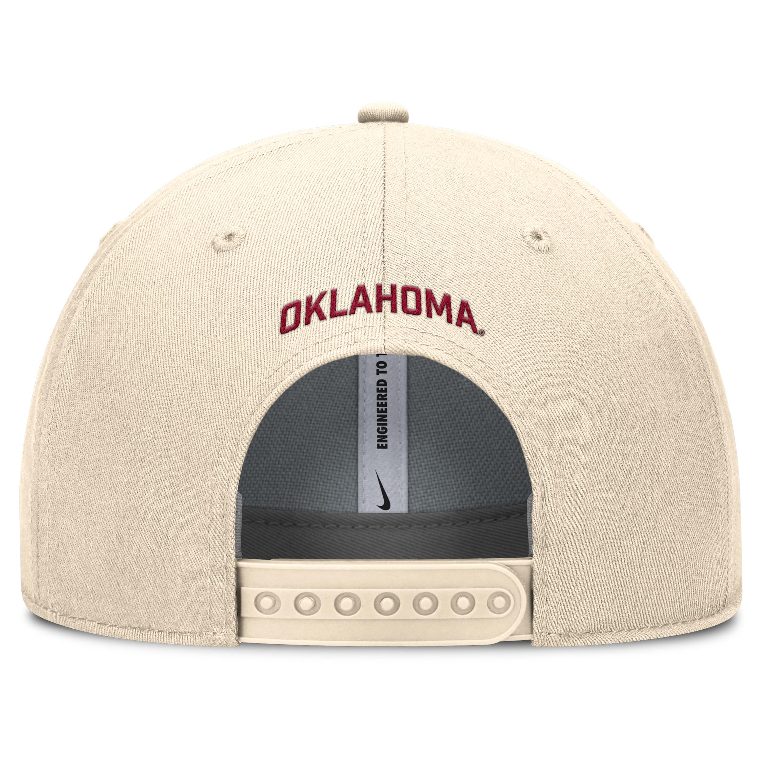 Oklahoma Primetime Rise Men's Jordan Brand Dri-FIT College Trucker Adjustable Hat Product Image