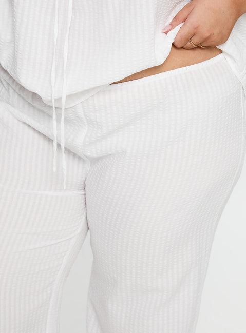 Santabelle Frill Pants White Curve Product Image