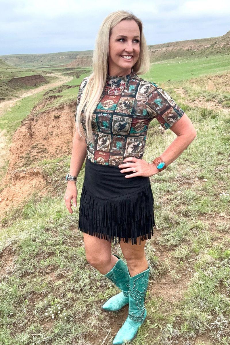 Sterling Kreek Vintage Rodeo Mesh Top Product Image