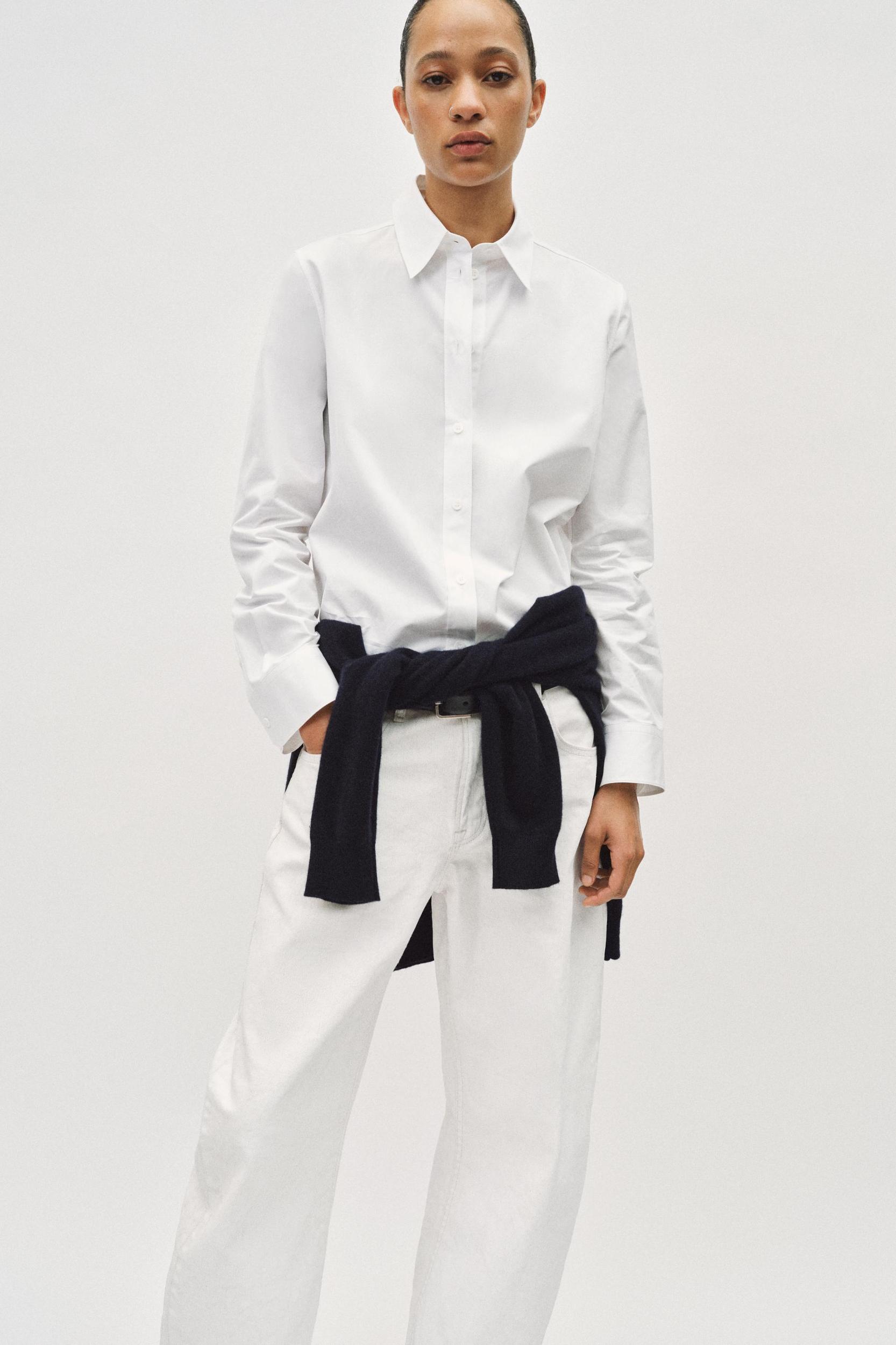 POPLIN SHIRT ZW COLLECTION Product Image