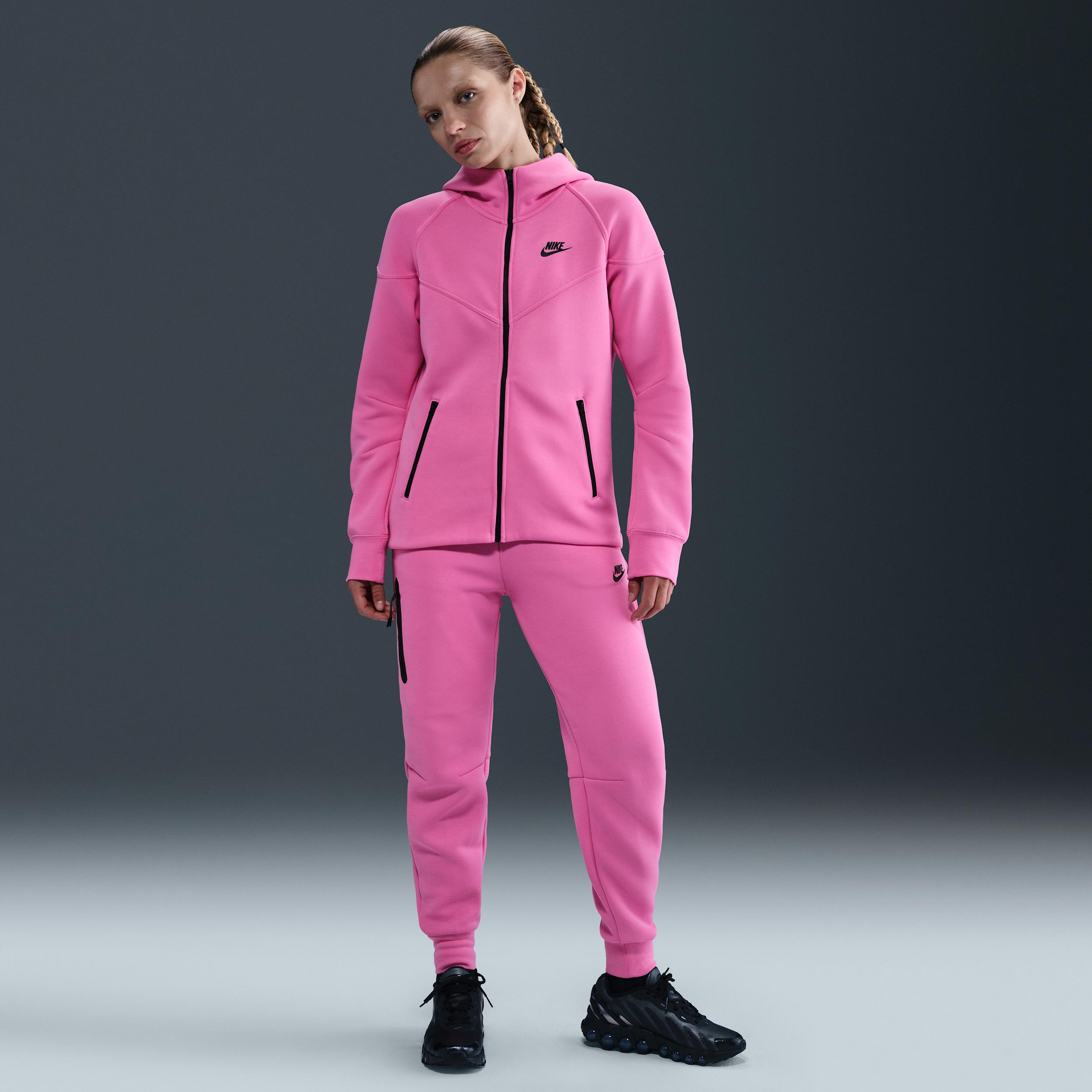 Womens Nike Sportswear Tech Fleece Windrunner Full-Zip Hoodie | FB8338-675 Product Image