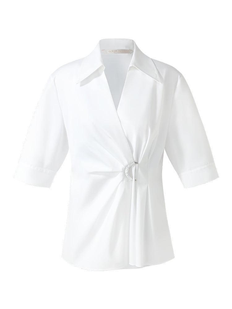 Cotton Women Wrap Shirt Product Image