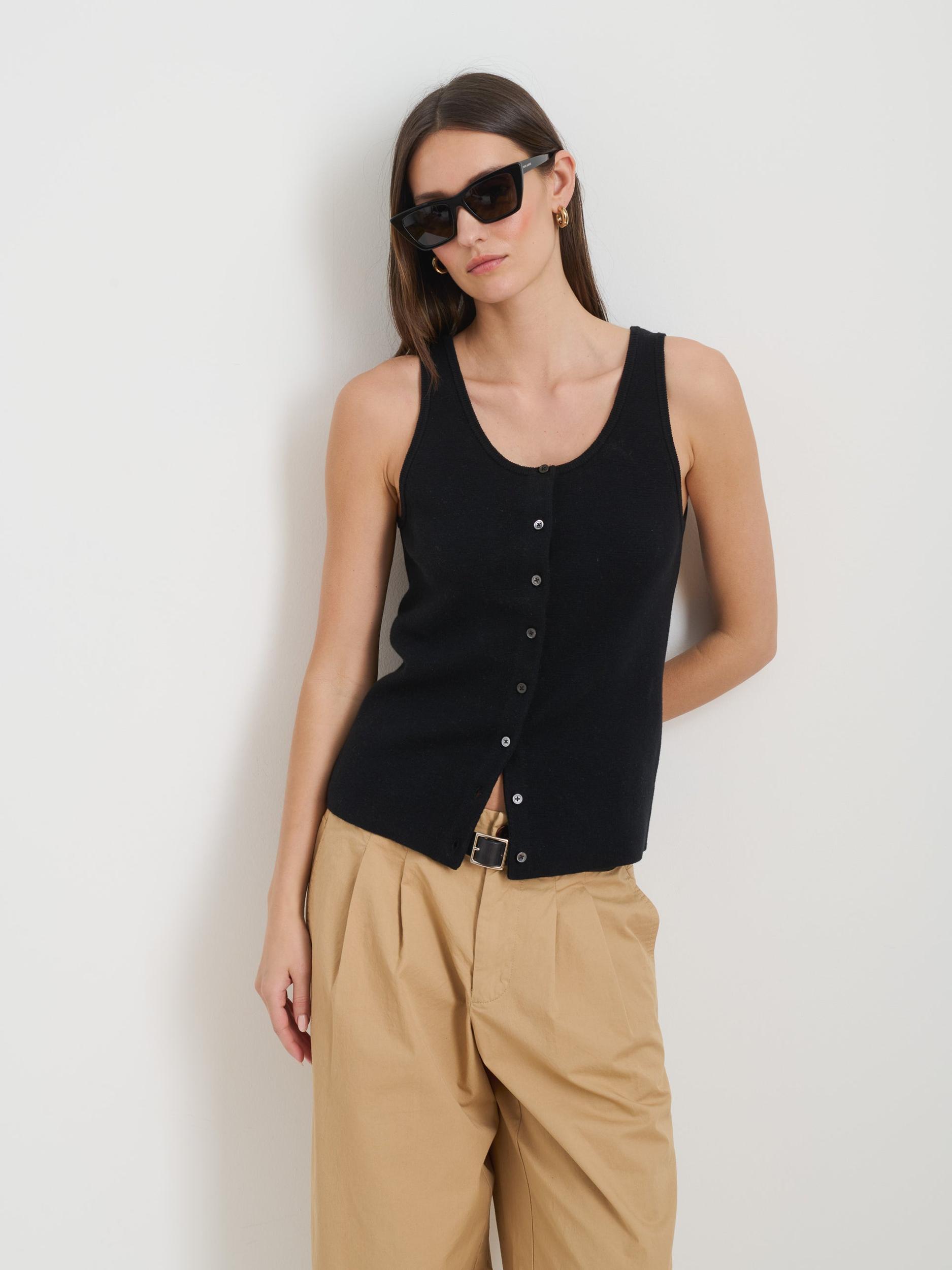 Louisa Vest In Cotton Cashmere Product Image