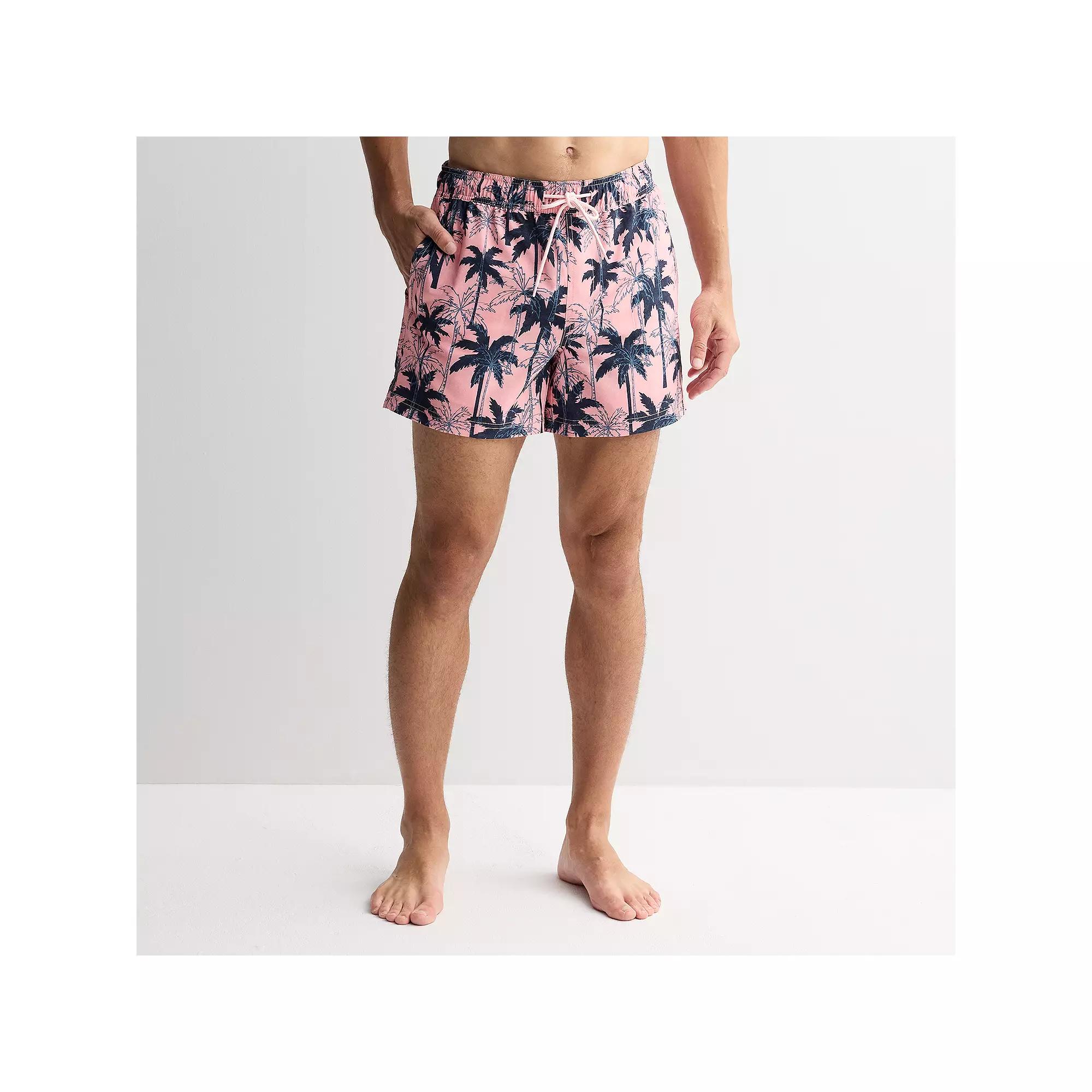 Men's Trinity Coast 5" Sportliner Swim Trunks, Size: Medium 5 INCH, Pink Tree Product Image