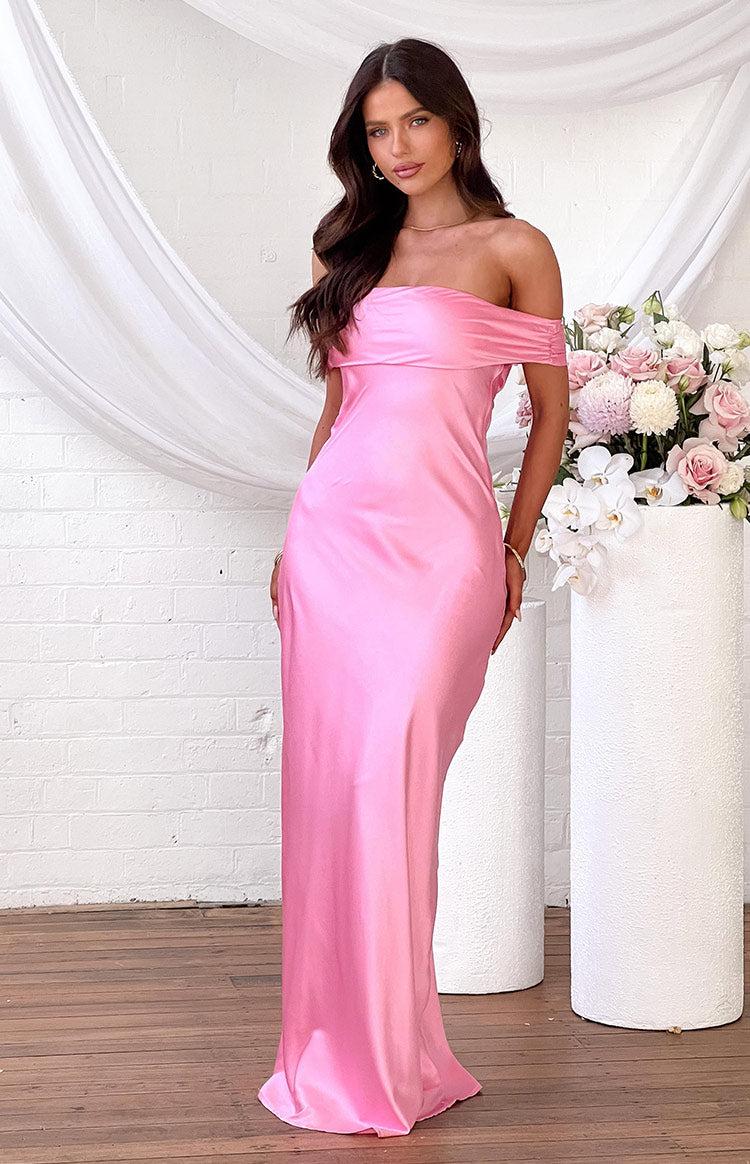 Seraphina Pink Off The Shoulder Maxi Dress Baby Product Image