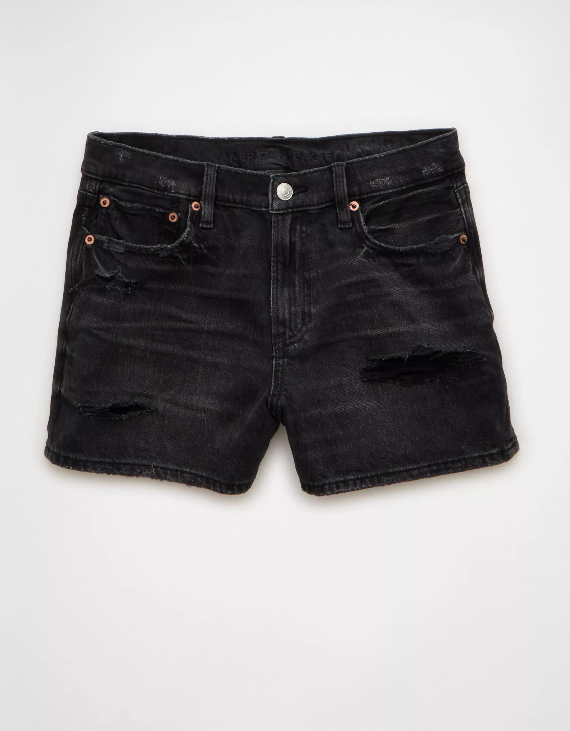 AE Strigid Super High-Waisted Relaxed Denim Short Product Image