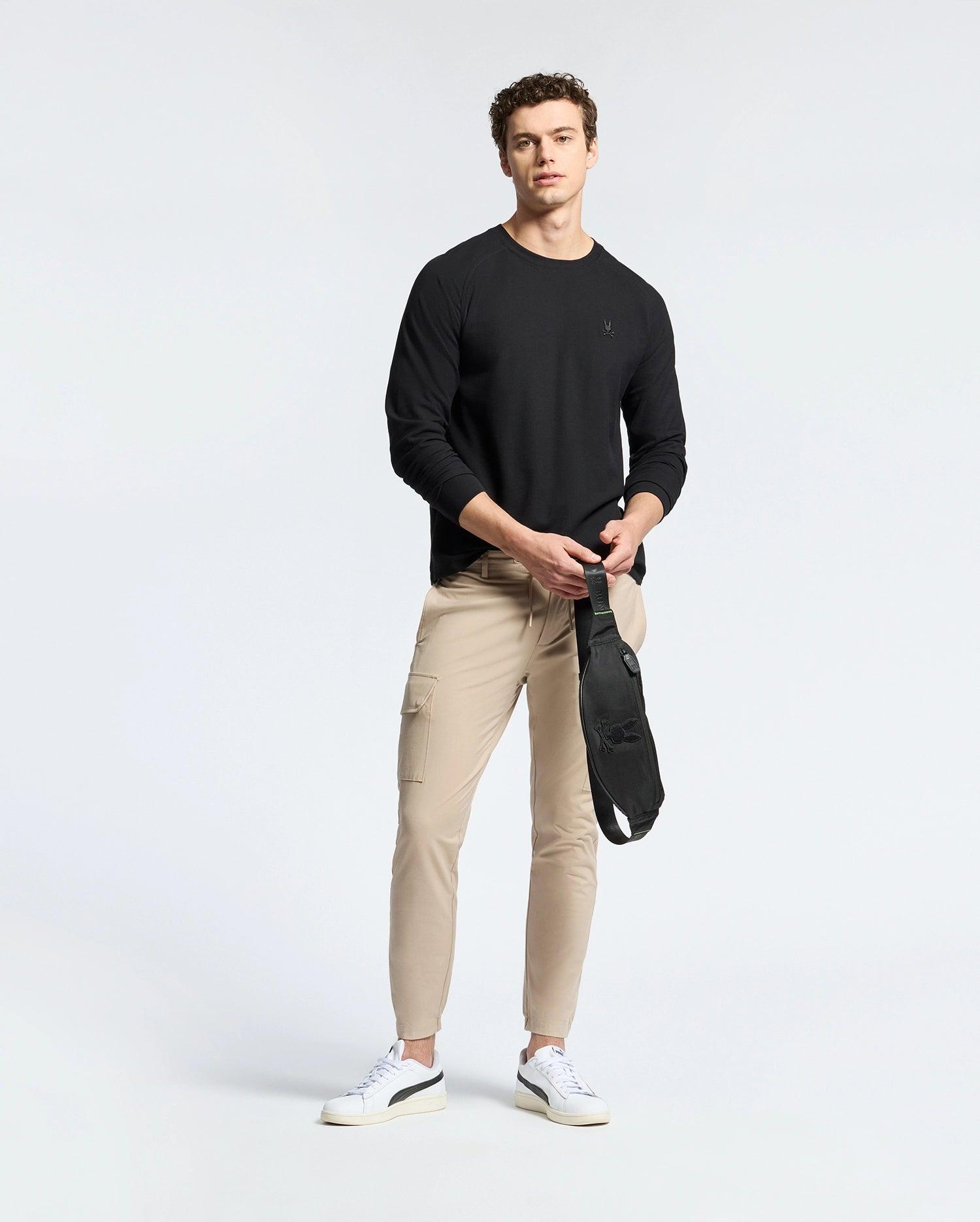 MENS TAYLOR PIQUE LONG SLEEVE TEE - B6T580F200 Male Product Image