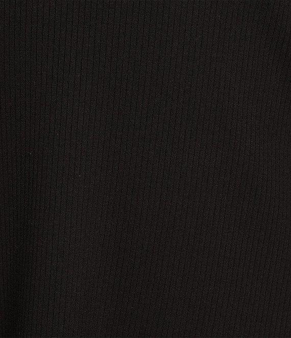 Copper Key Collared Ribbed Knit Dress Product Image