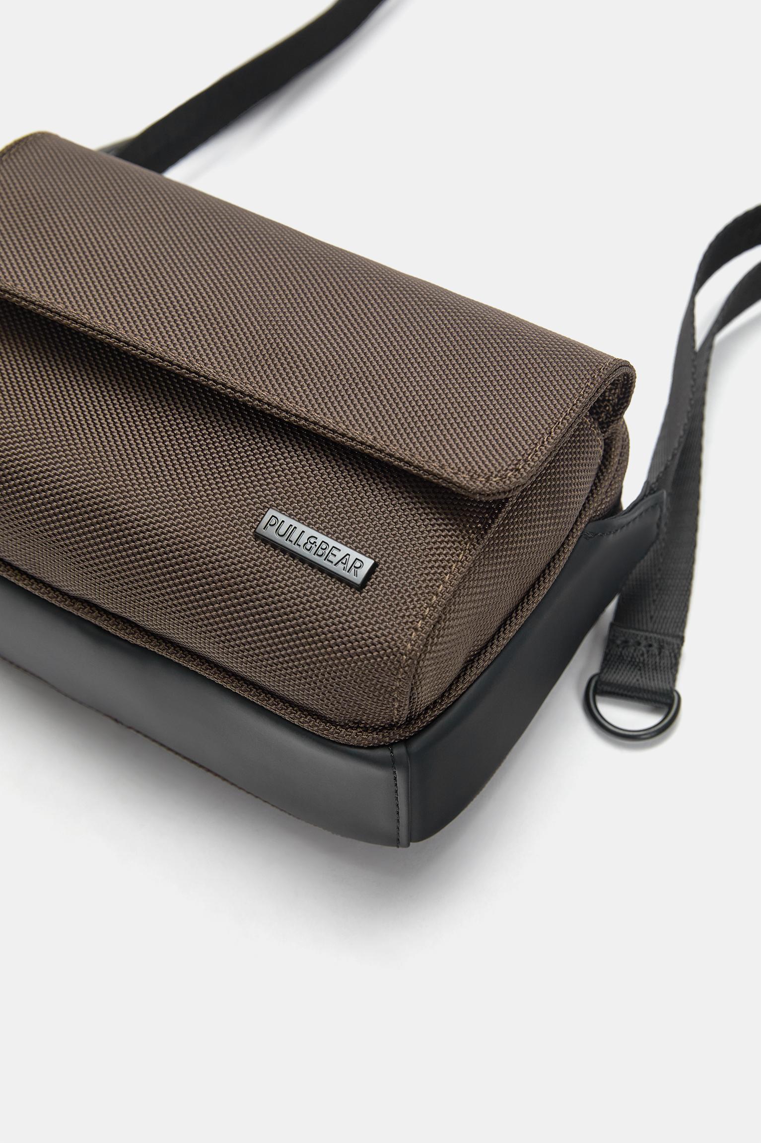 Nylon crossbody bag with flap Product Image