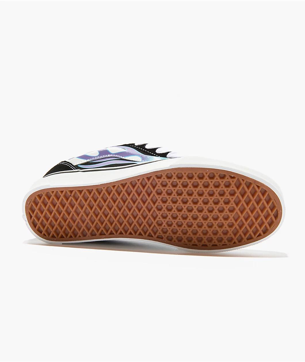 Vans Knu Skool Flame Black & Blue Skate Shoes Product Image