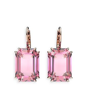 Swarovski Millenia Pink Crystal Drop Earrings in Rose Gold Tone Product Image