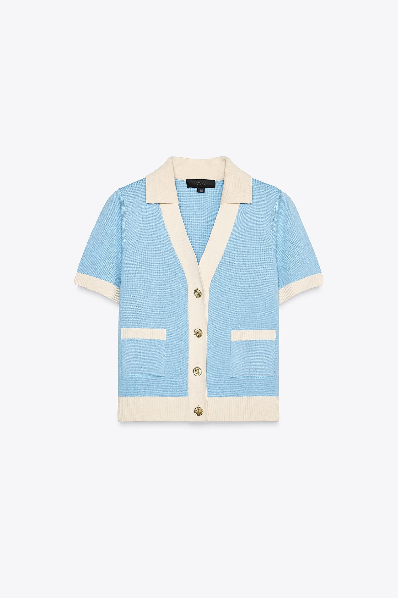 SHORT SLEEVE KNIT CARDIGAN Product Image