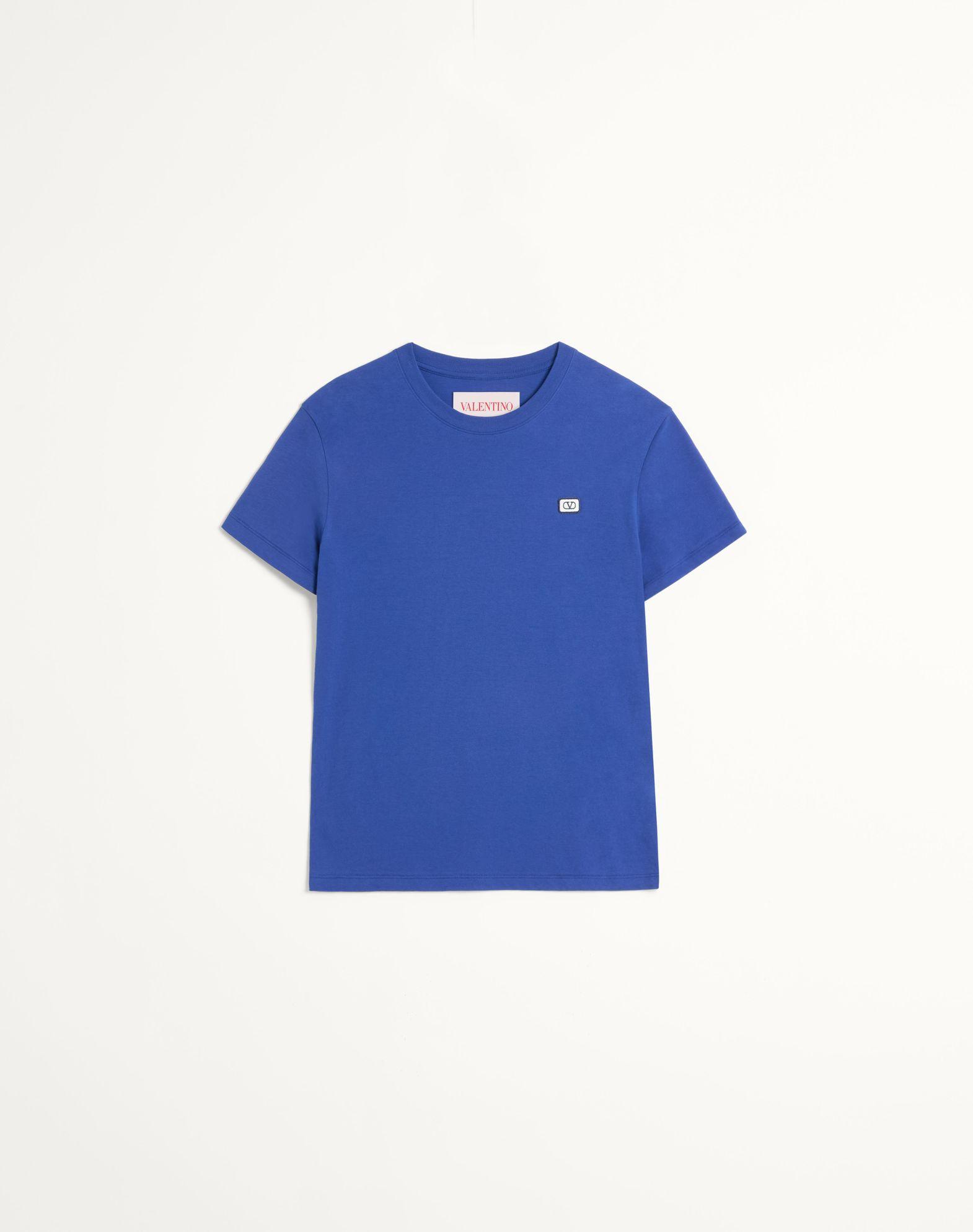 Cotton T-Shirt With Vlogo Patch Product Image