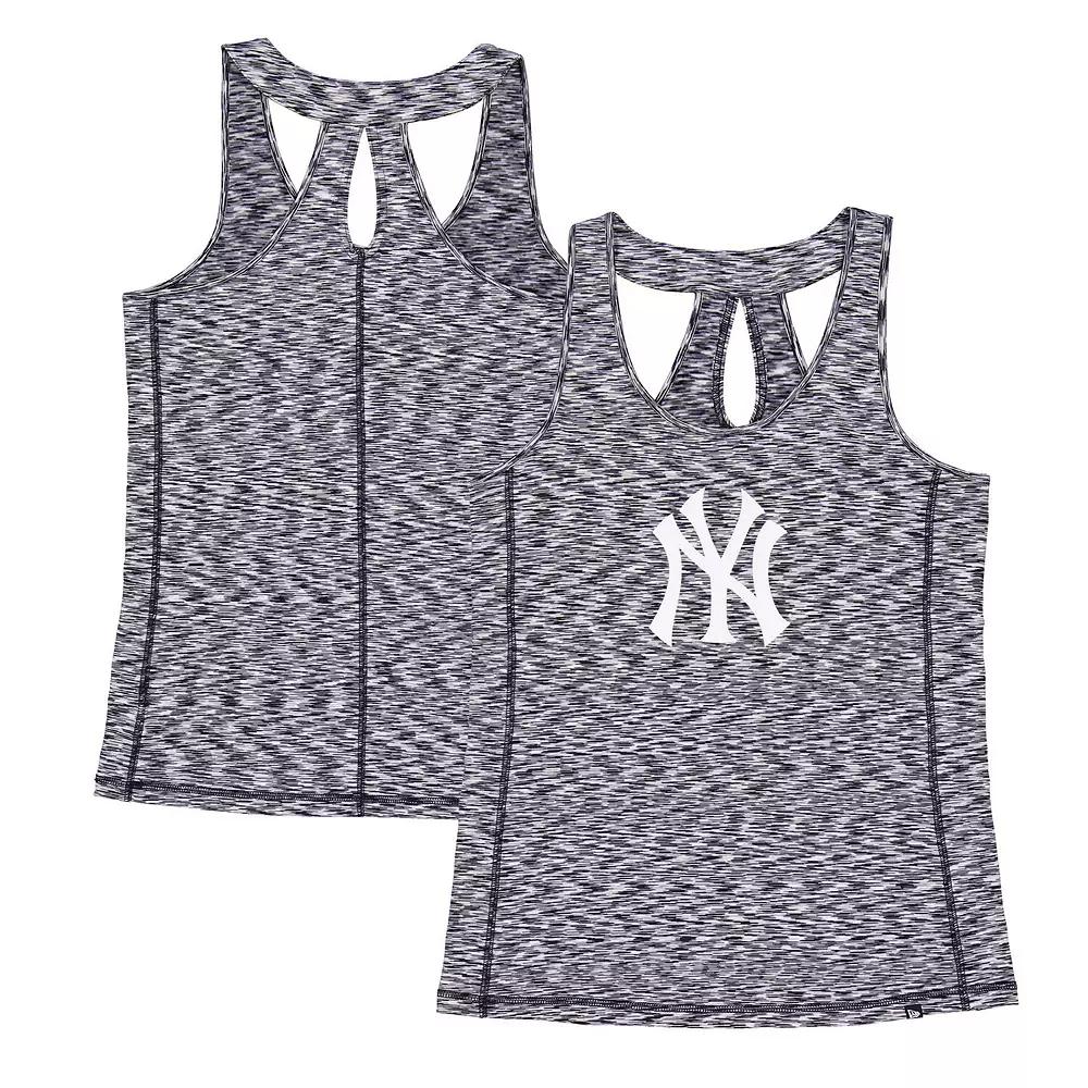 Women's New Era Navy New York Yankees Space Dye Keyhole Back Tank Top,  Product Image