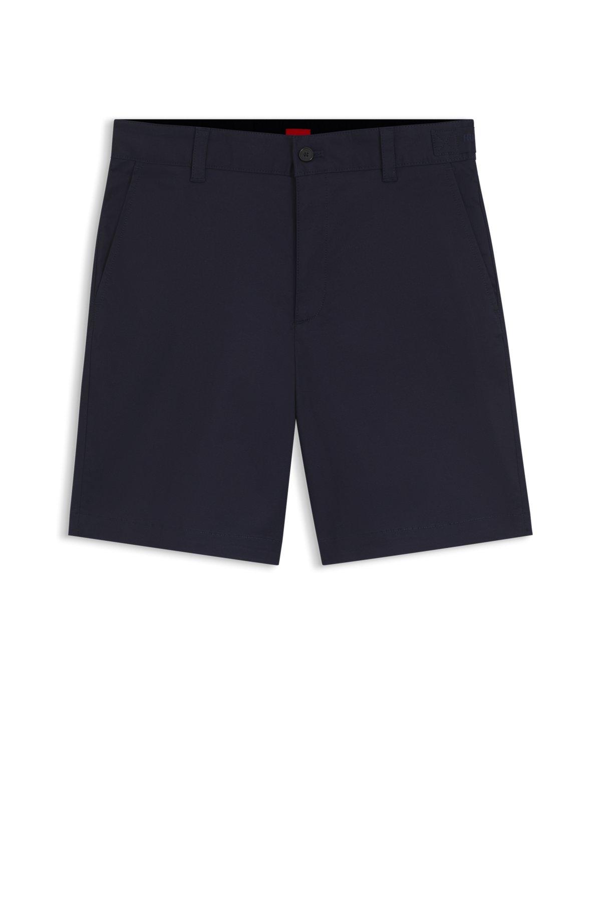 Slim-fit shorts in mercerized stretch cotton Product Image