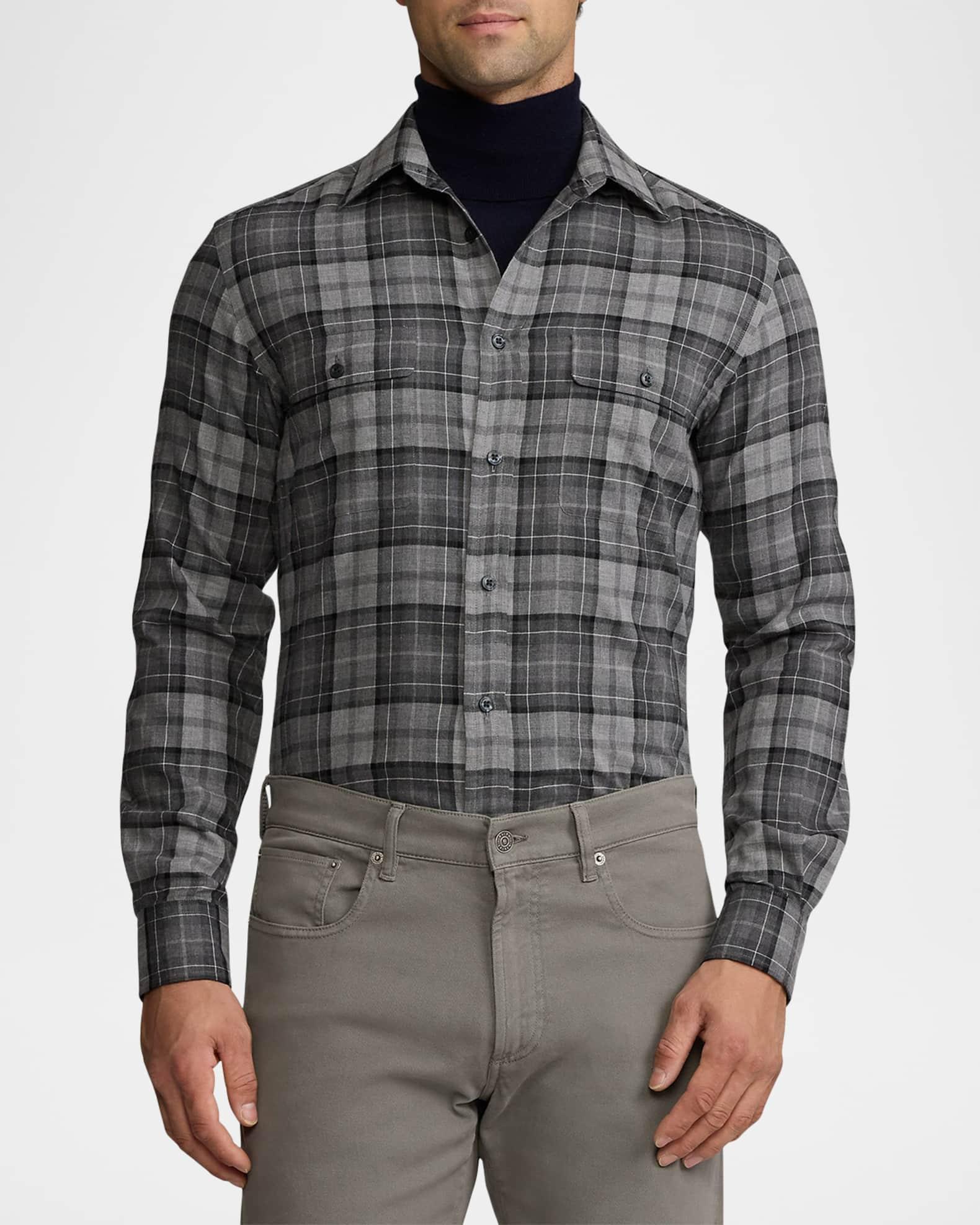Men's Plaid Twill Shirt Product Image