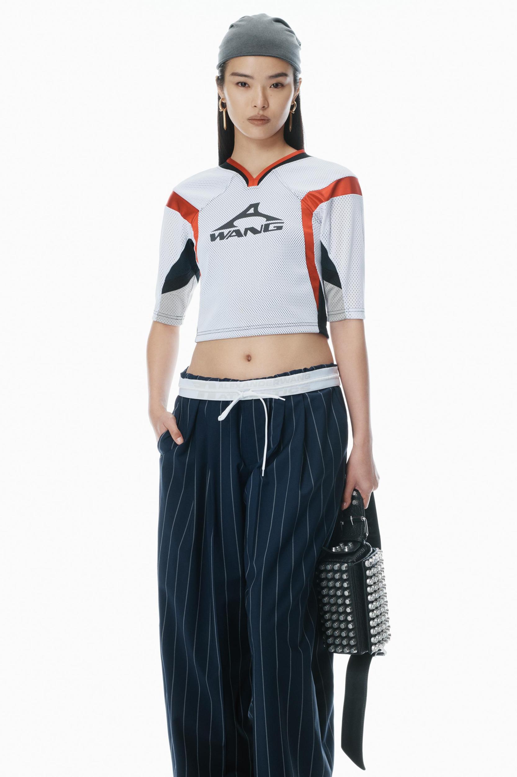 Pinstripe Tropical Wool Stretch Pant Product Image