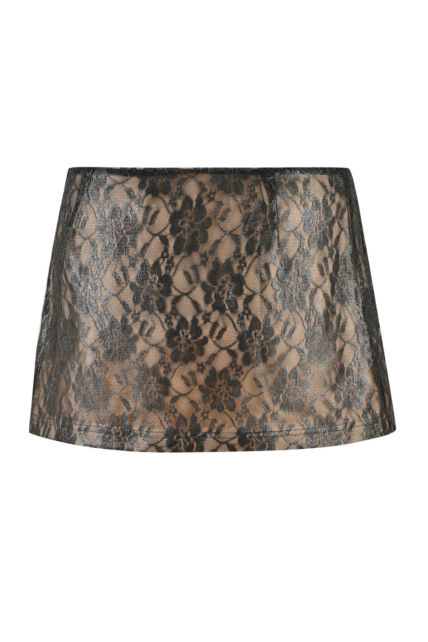 BRIGITTE LACE SKIRT - BLACK : LACE Product Image