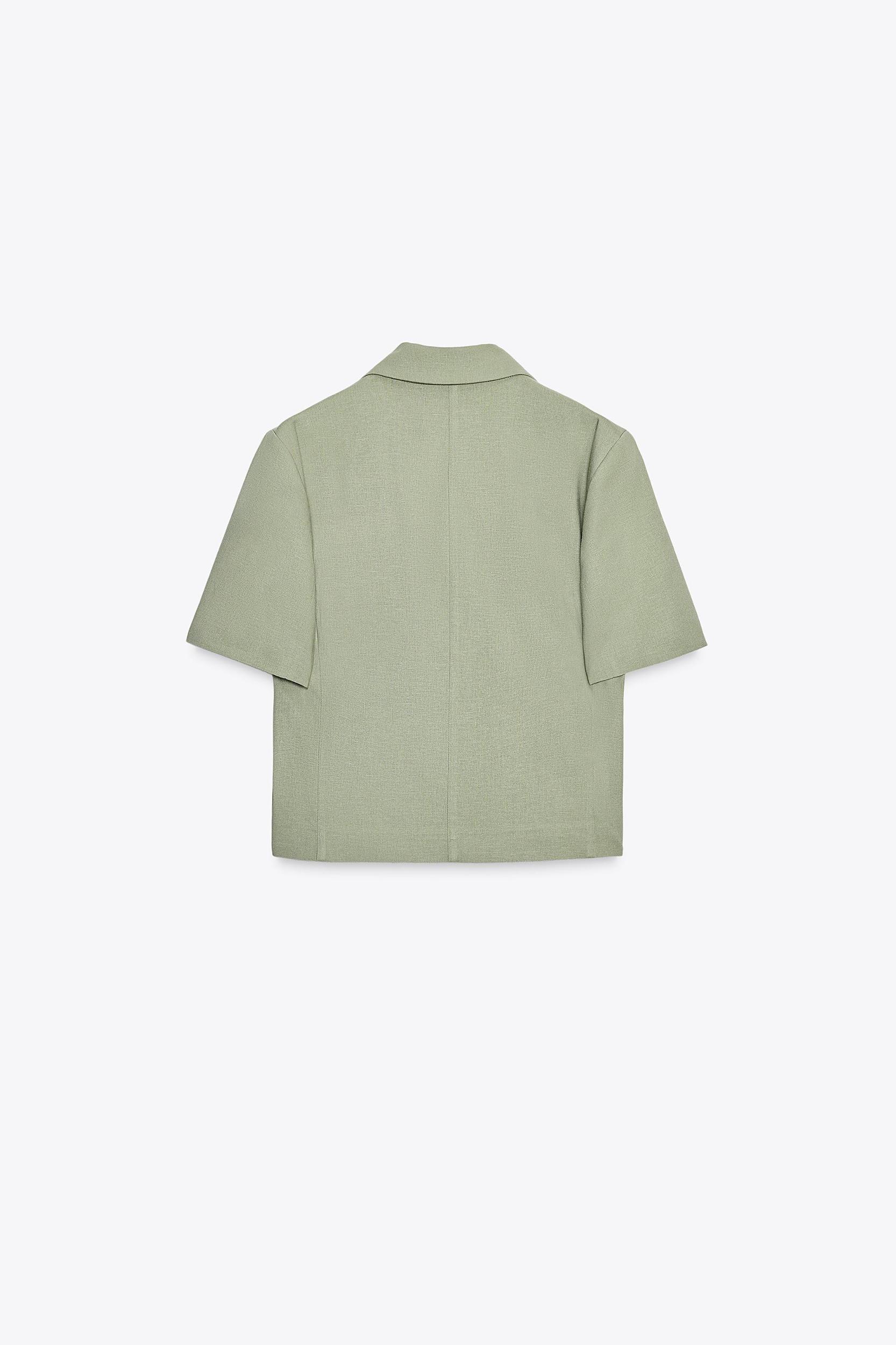 LINEN SHORT SLEEVE BLAZER Product Image