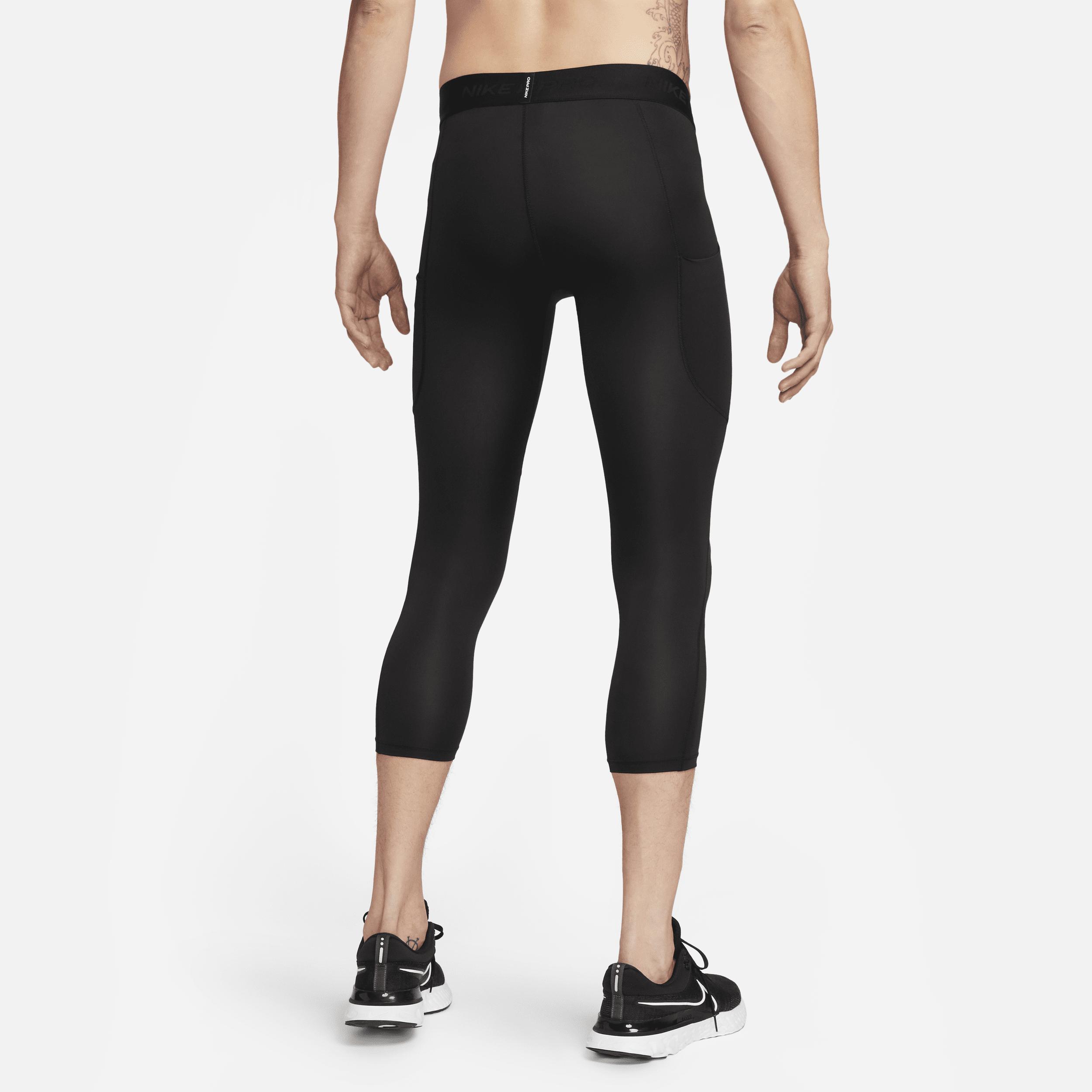 Mens Nike Pro Dri-FIT 3/4-Length Fitness Tights | FB7950-010 Product Image