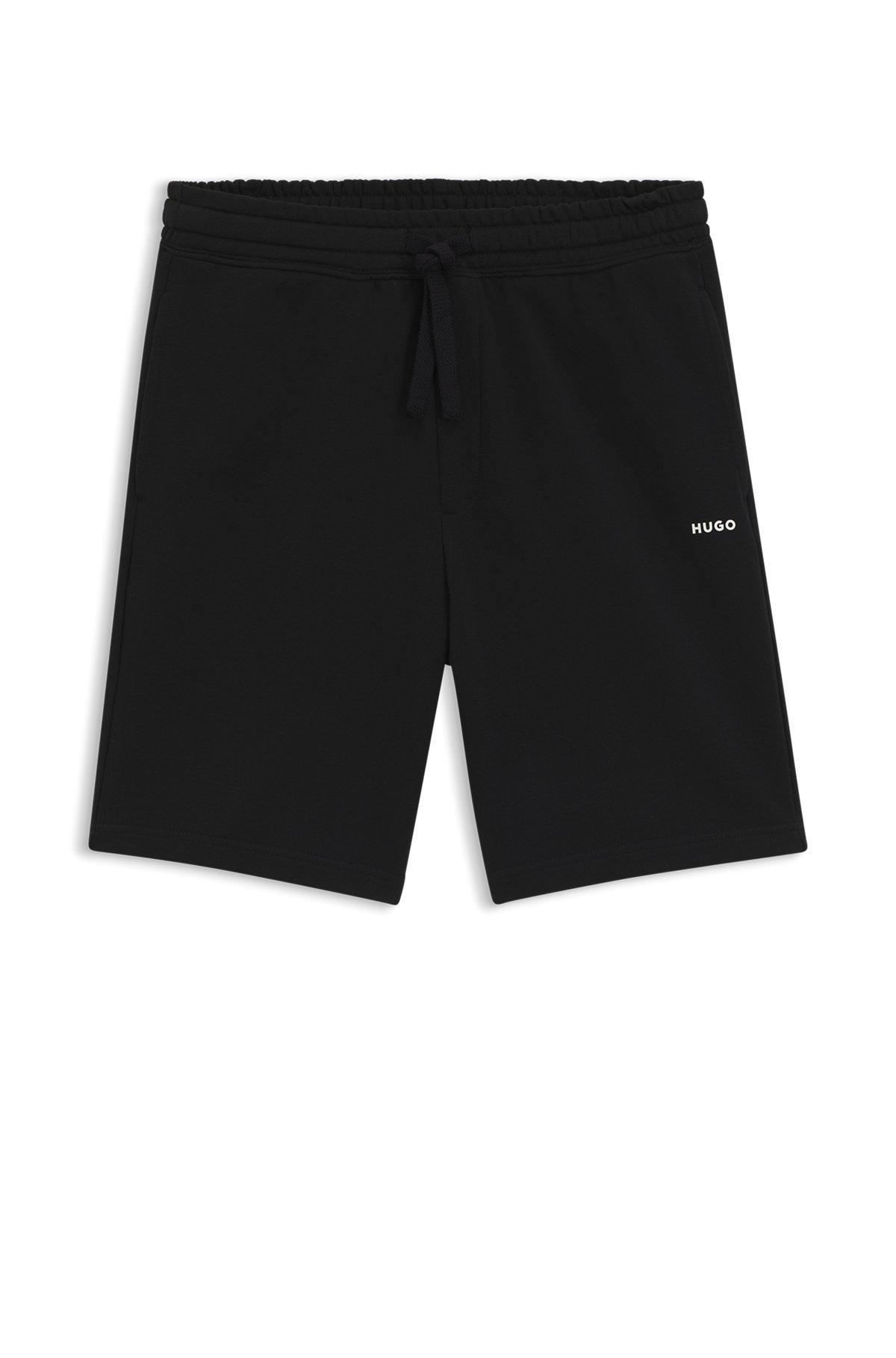 Relaxed-fit shorts in cotton terry with logo print Product Image