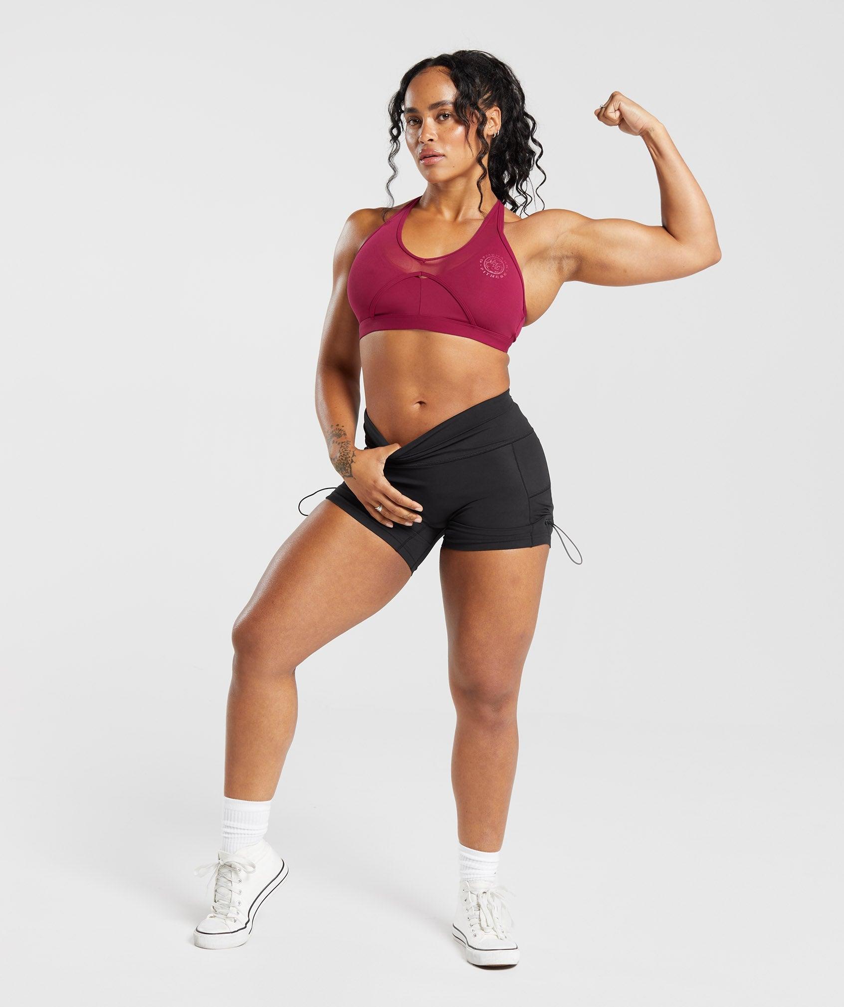 Gymshark Legacy Logo Tight Shorts - Black Female Product Image