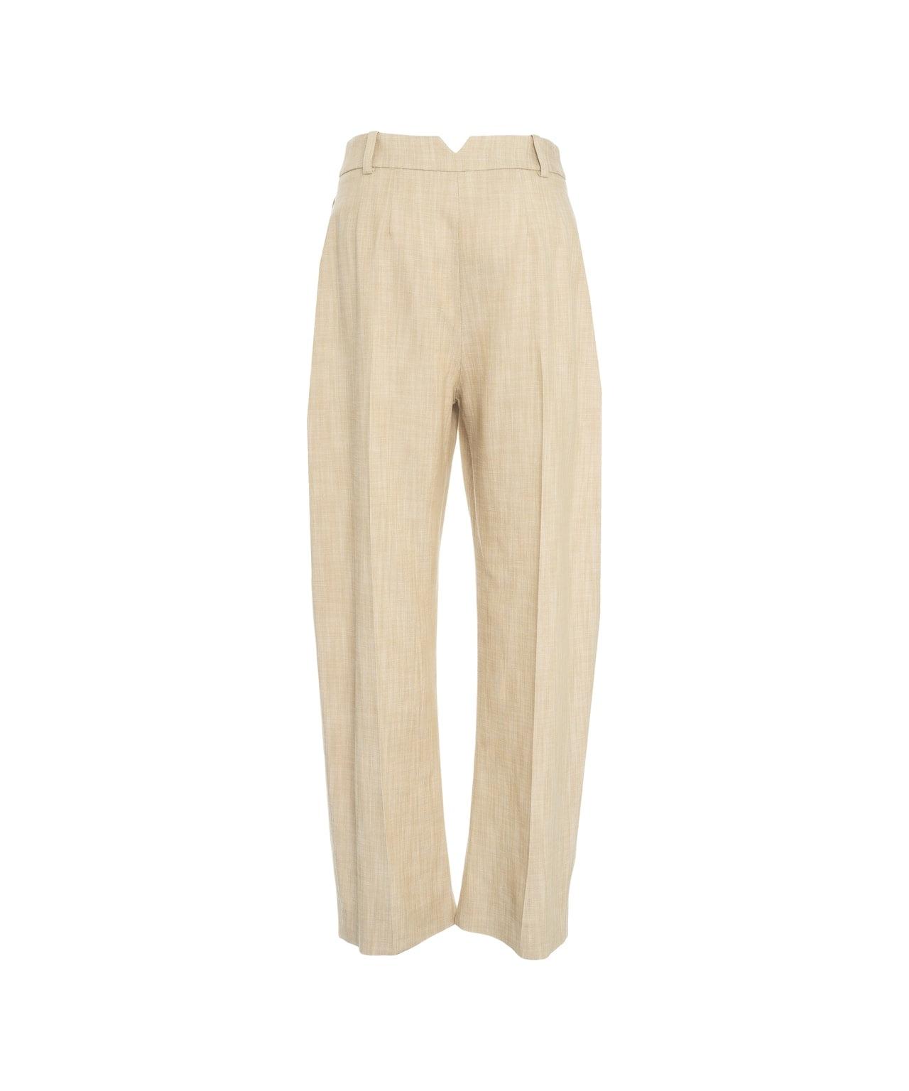 Wide leg pants with pleats Product Image