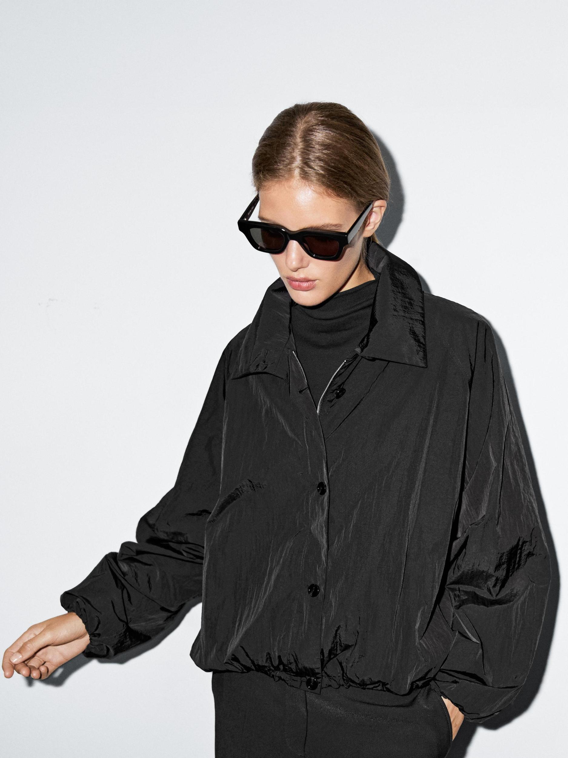 High neck bomber puff jacket Product Image