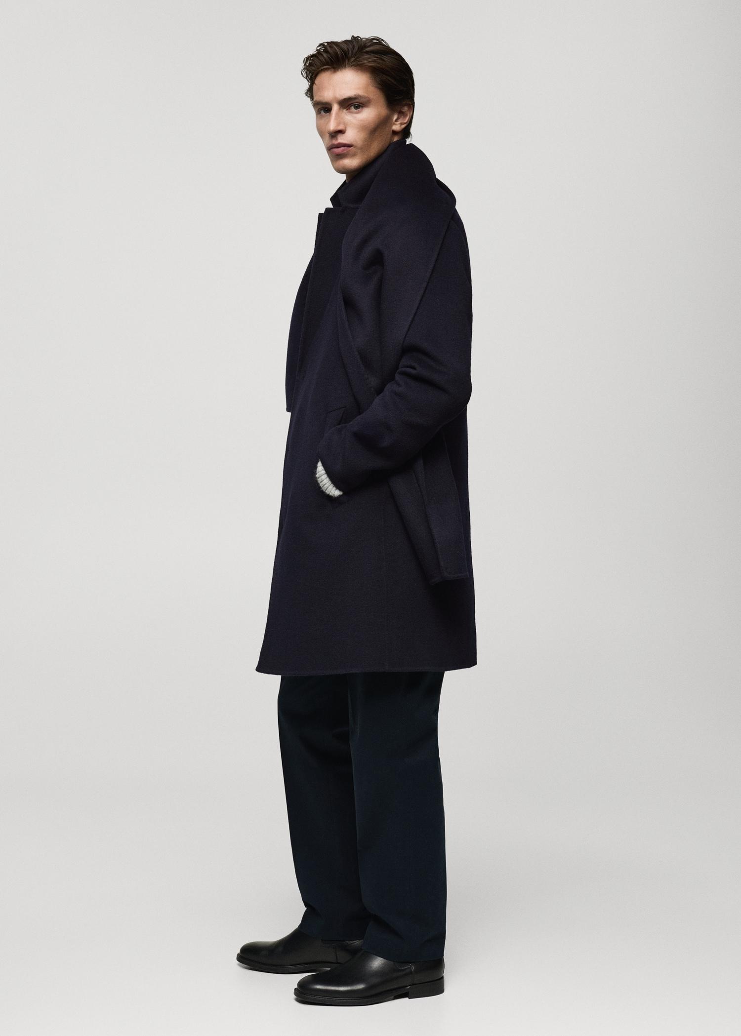 Handmade wool coat - Men | MANGO USA Product Image