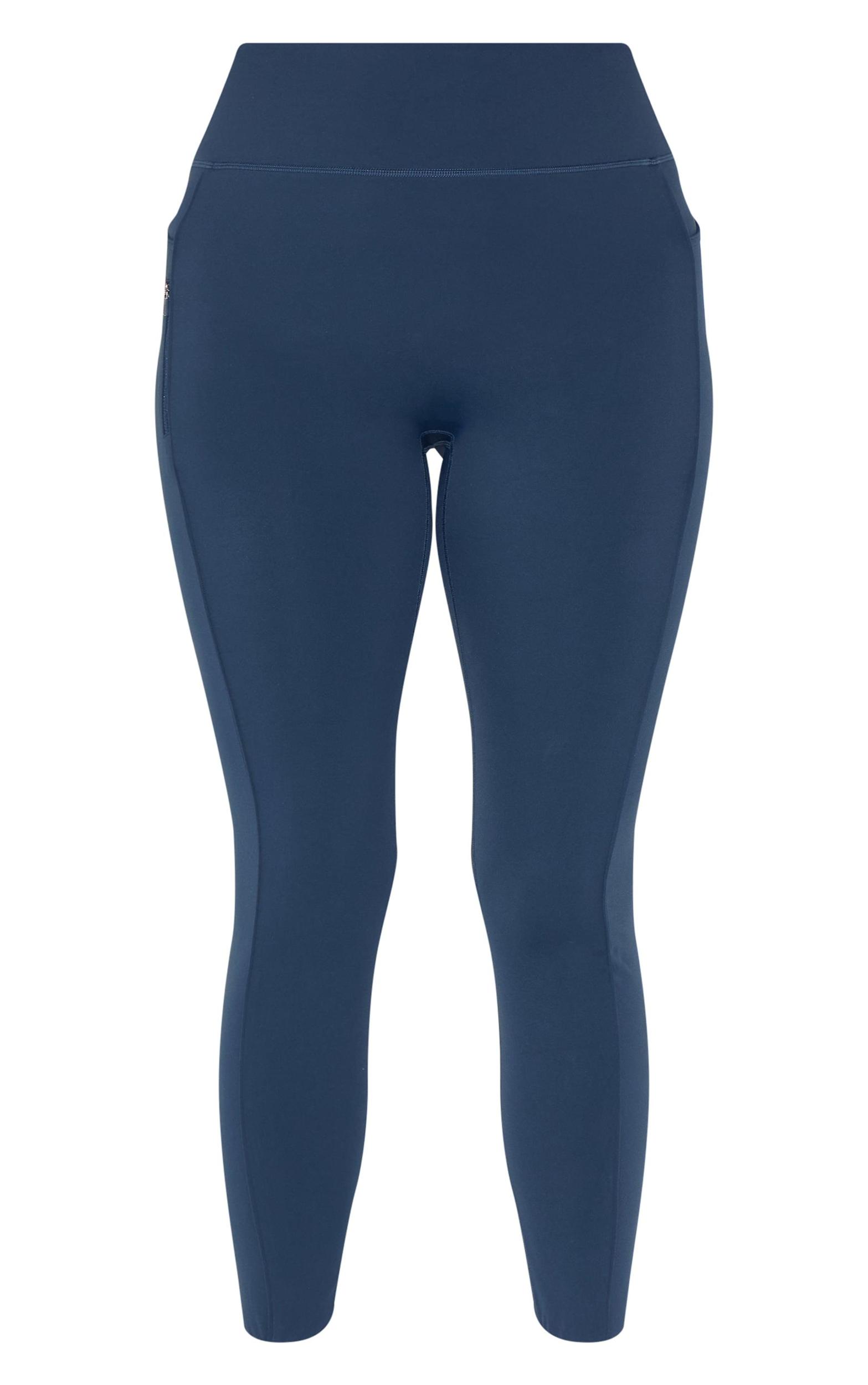 Midnight Blue Sculpt Side Pocket Gym Leggings Product Image