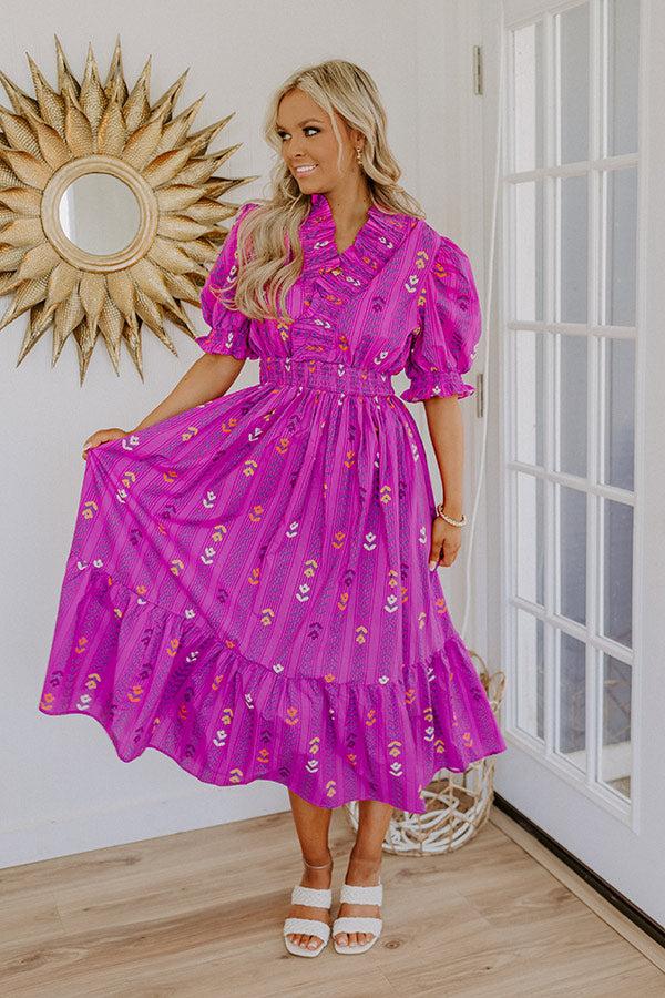 Sunday Chic Floral Midi Dress Product Image