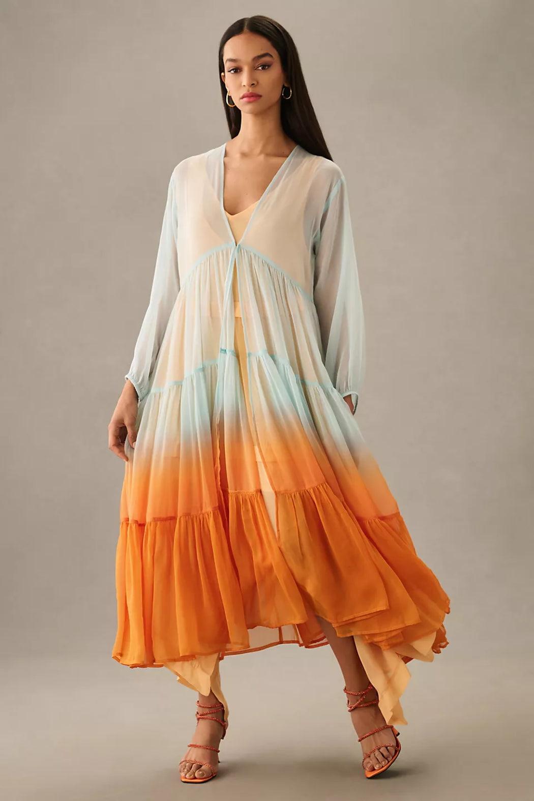 Ombré Tiered Sheer Kimono Product Image
