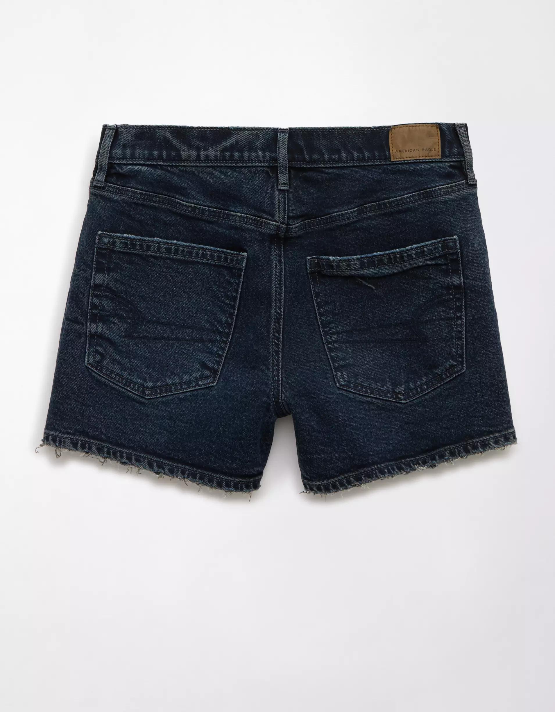 AE Strigid Super High-Waisted Relaxed Denim Short Product Image