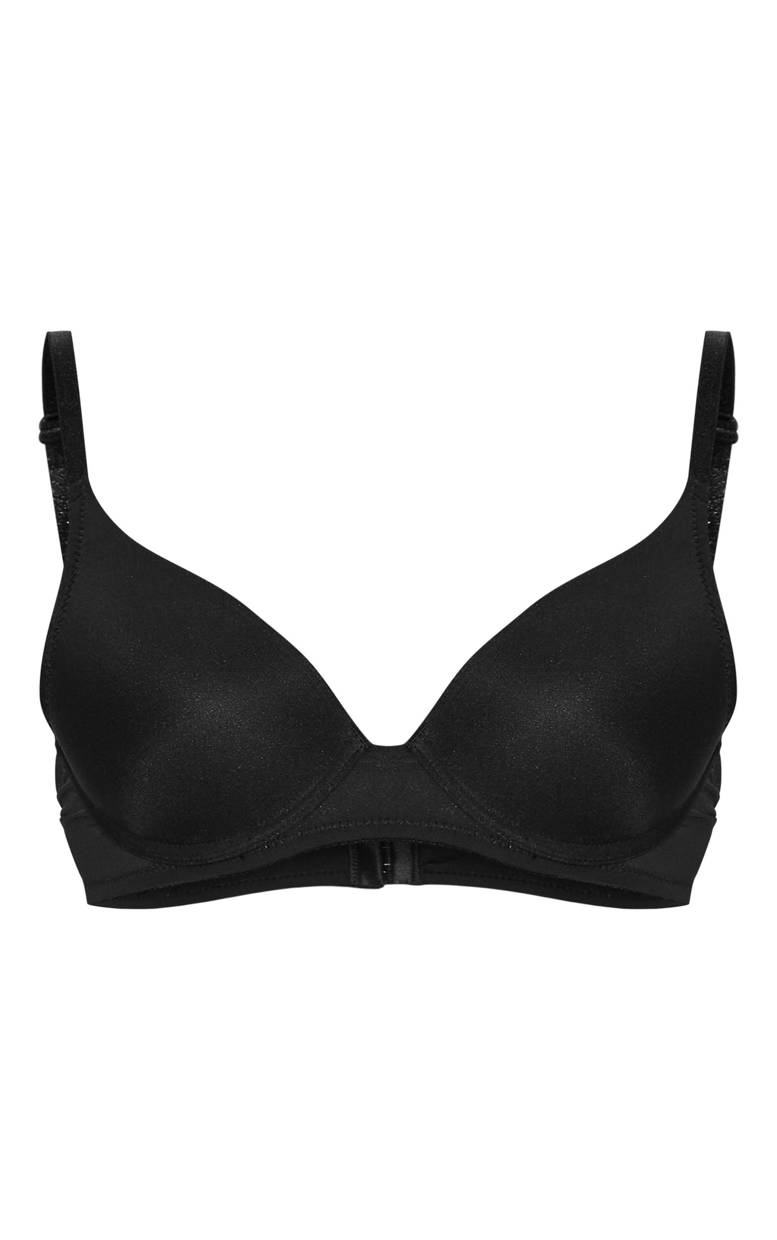 Black Scoop Cupped Underwired Bra Product Image