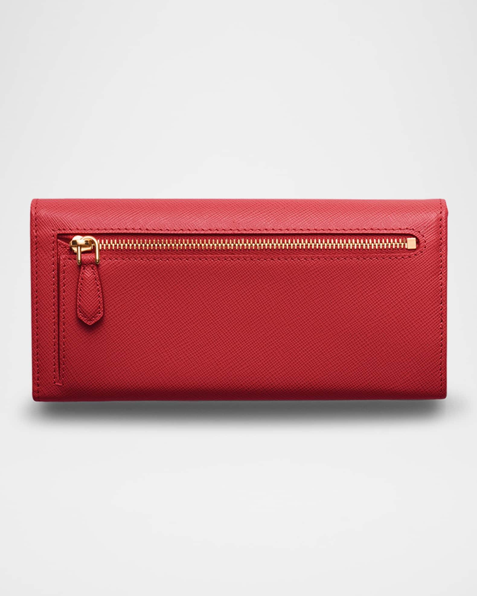 Large Saffiano Leather Flap Wallet Product Image